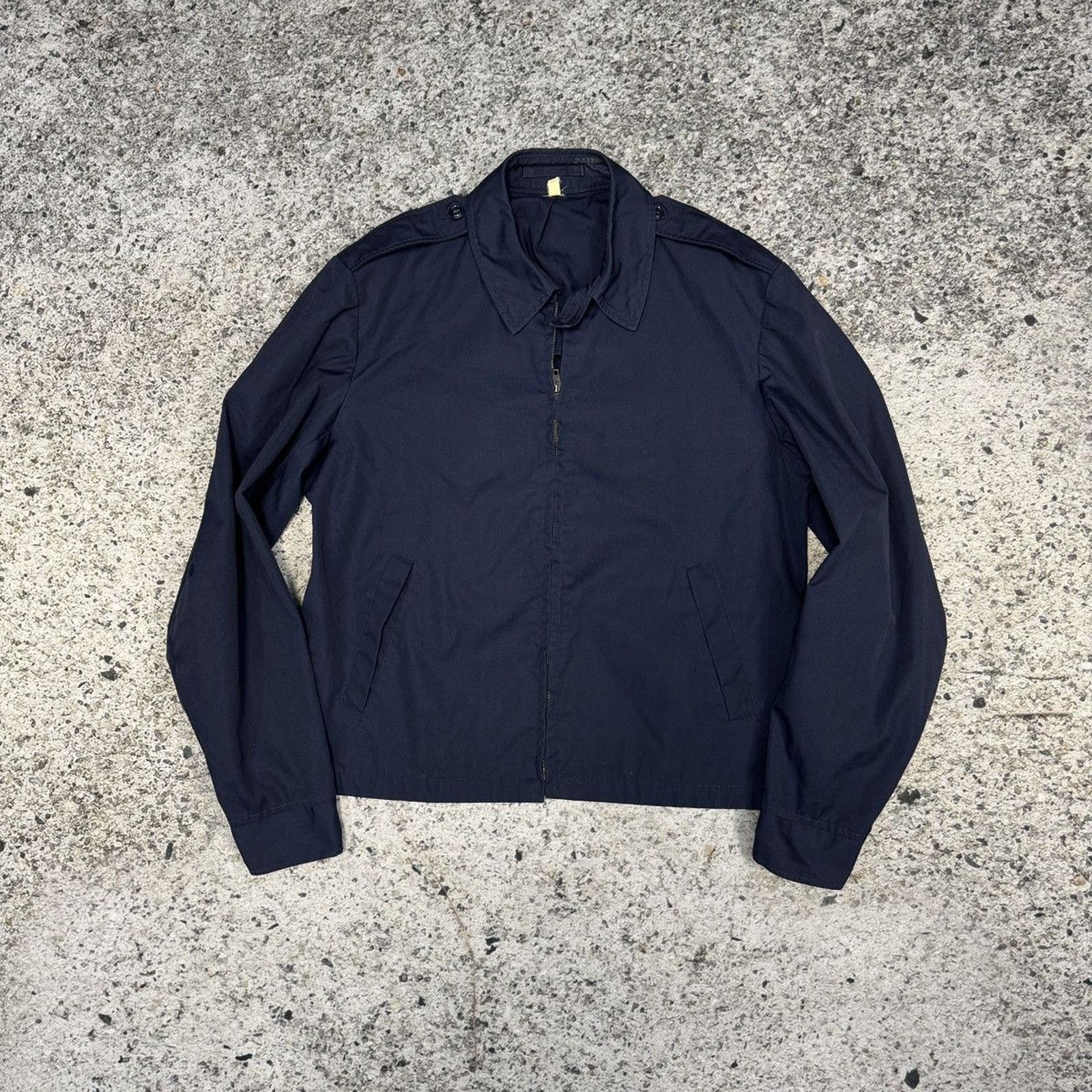 Vintage Vintage Faded Navy Blue Zip Up Work Jacket ERD Grunge Chrome Size US L / EU 52-54 / 3 - 3 Thumbnail