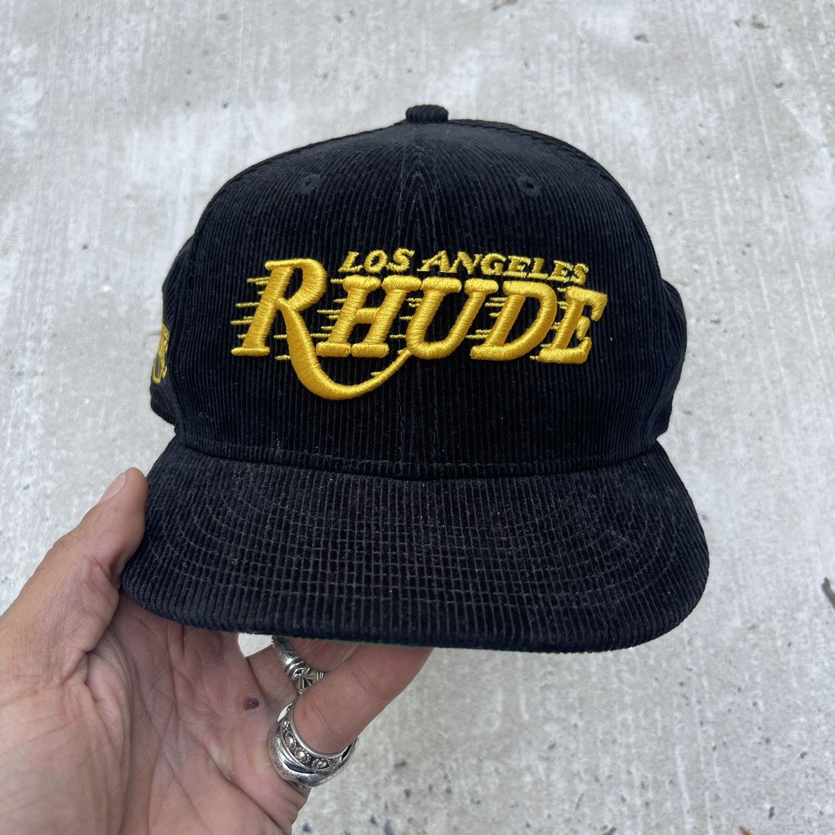 New Era X NBA X RHUDE LA LAKERS Corduroy SnapBack Hat
