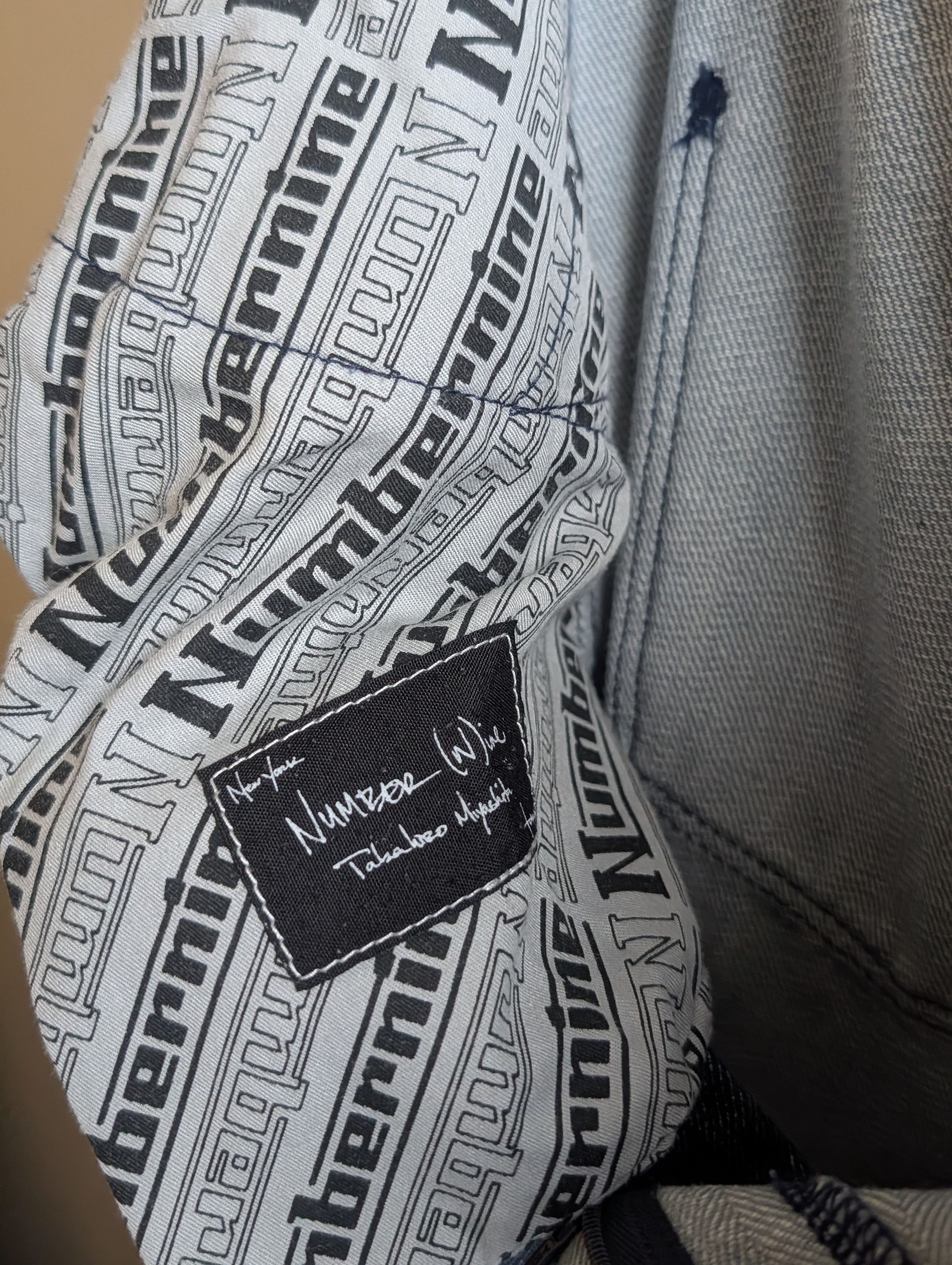 Number (N)ine Hybrid Mixed Panel Jeans Size US 34 / EU 50 - 7 Thumbnail