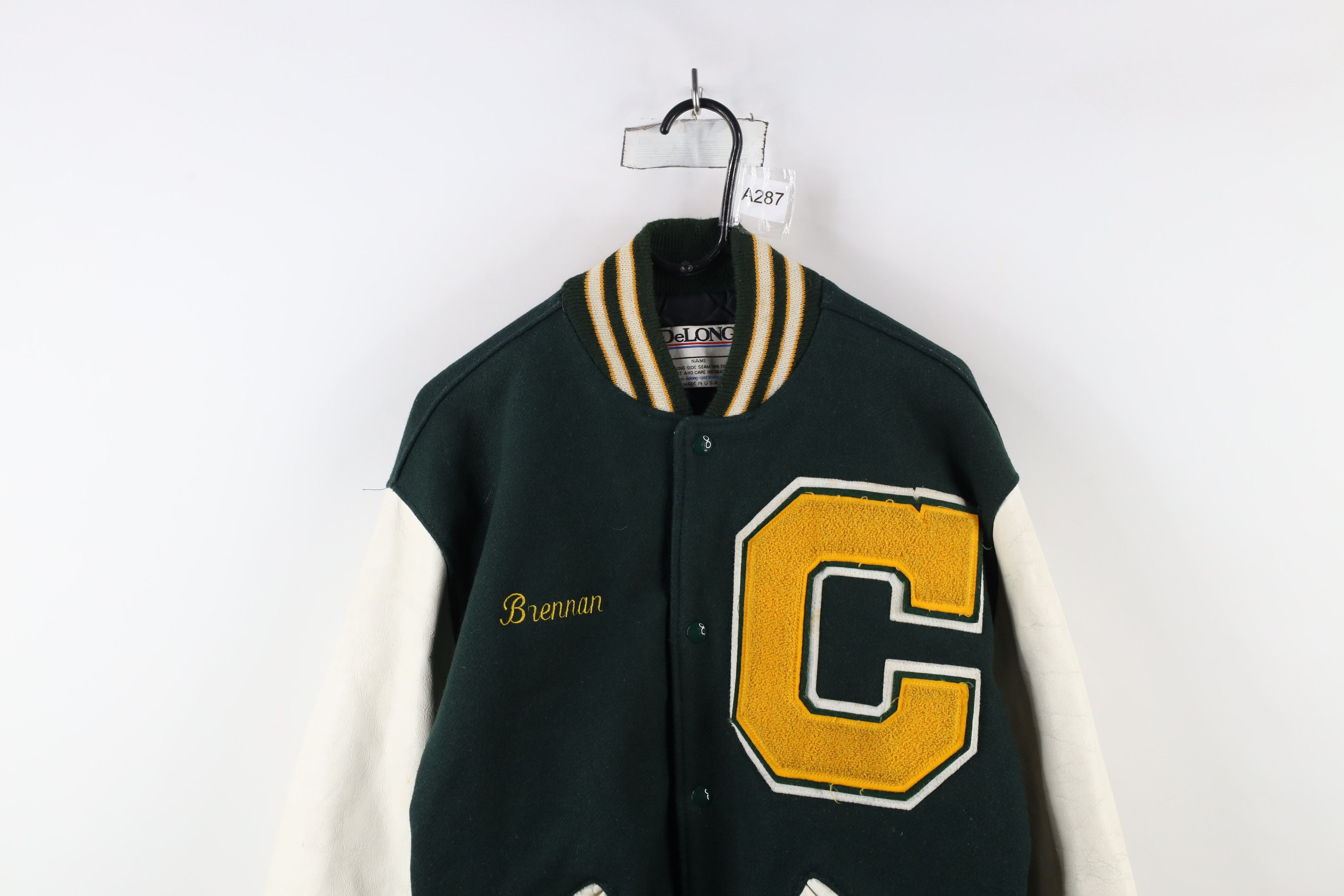 Vintage Vintage Y2K Eagles Wool Leather Varsity Letterman Jacket USA Size US L / EU 52-54 / 3 - 2 Thumbnail