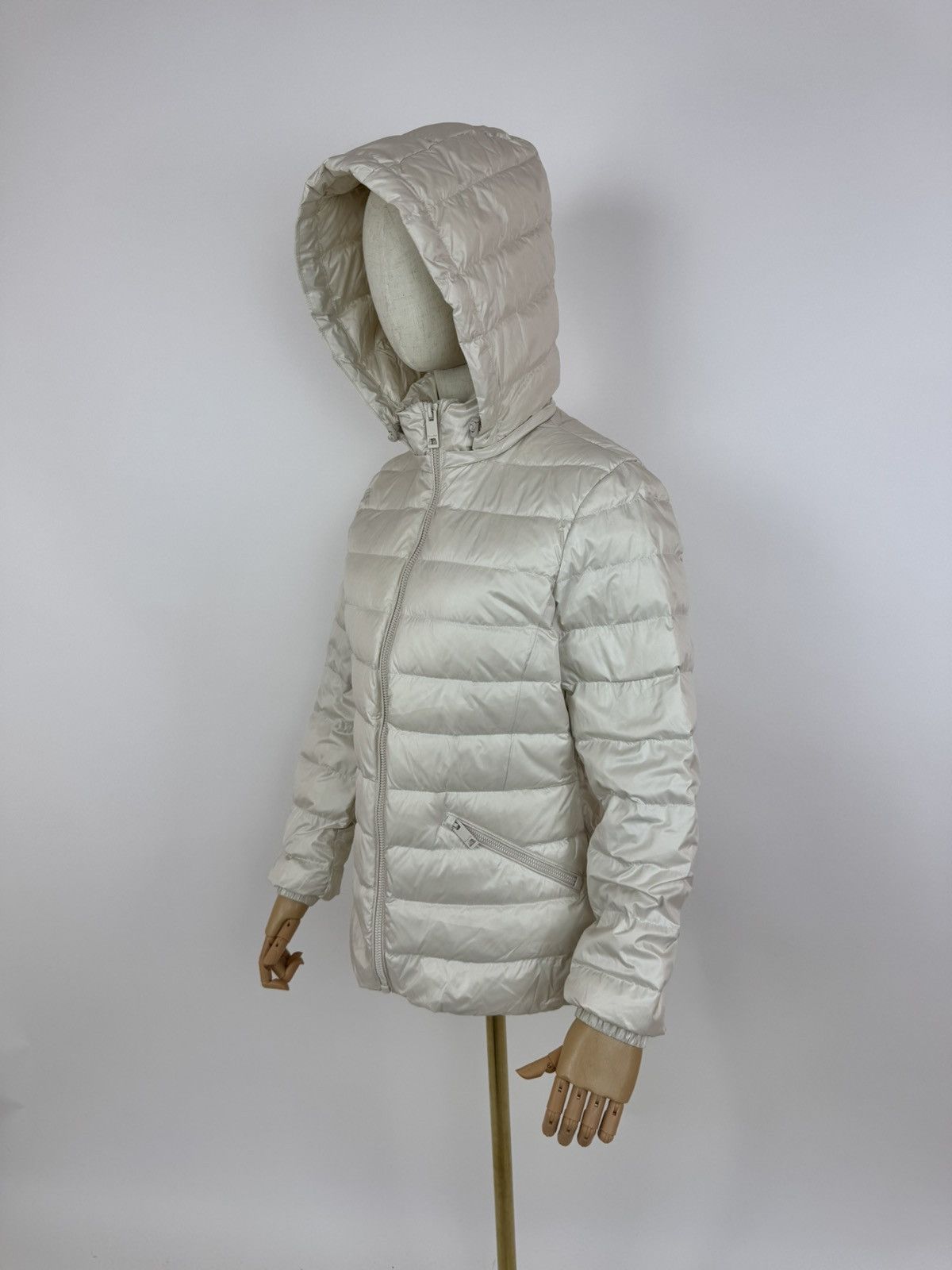 Massimo Dutti Massimo Dutti Puffer Jacket Micro Down White JKT Womens Size S / US 4 / IT 40 - 2 Thumbnail
