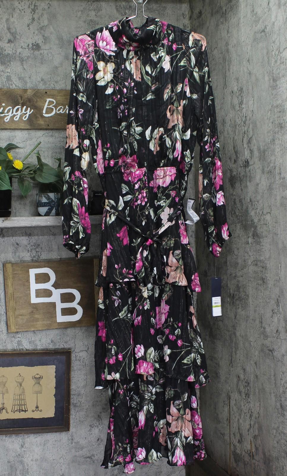 Other New Rachel Rachel Roy Maxi Dress Cascade Garden Black 14 Size XL / US 12-14 / IT 48-50 - 1 Thumbnail