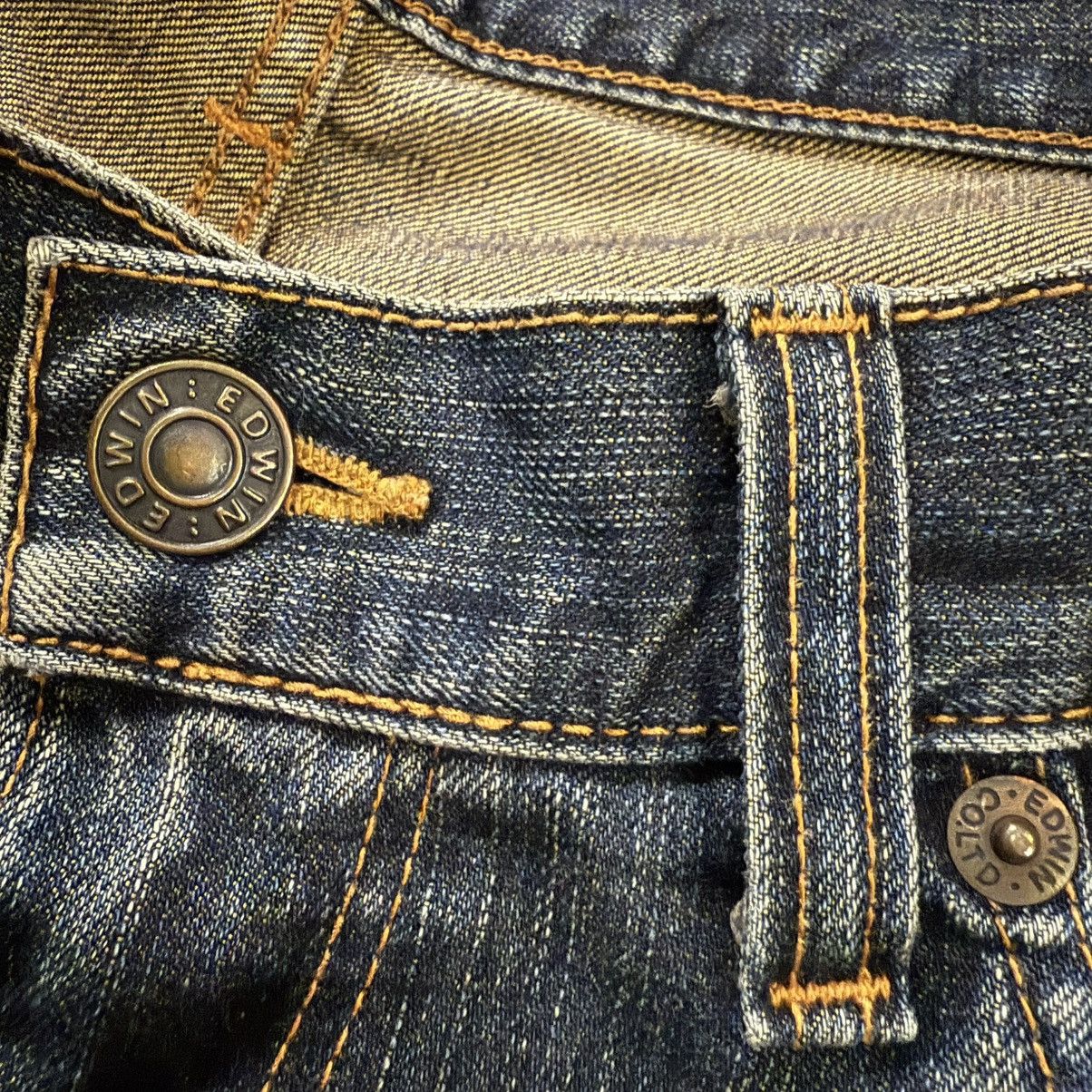 If Six Was Nine 90s Flared Japanese Wideleg Edwin 503 Mud Distressed Denim Size US 36 / EU 52 - 14 Thumbnail
