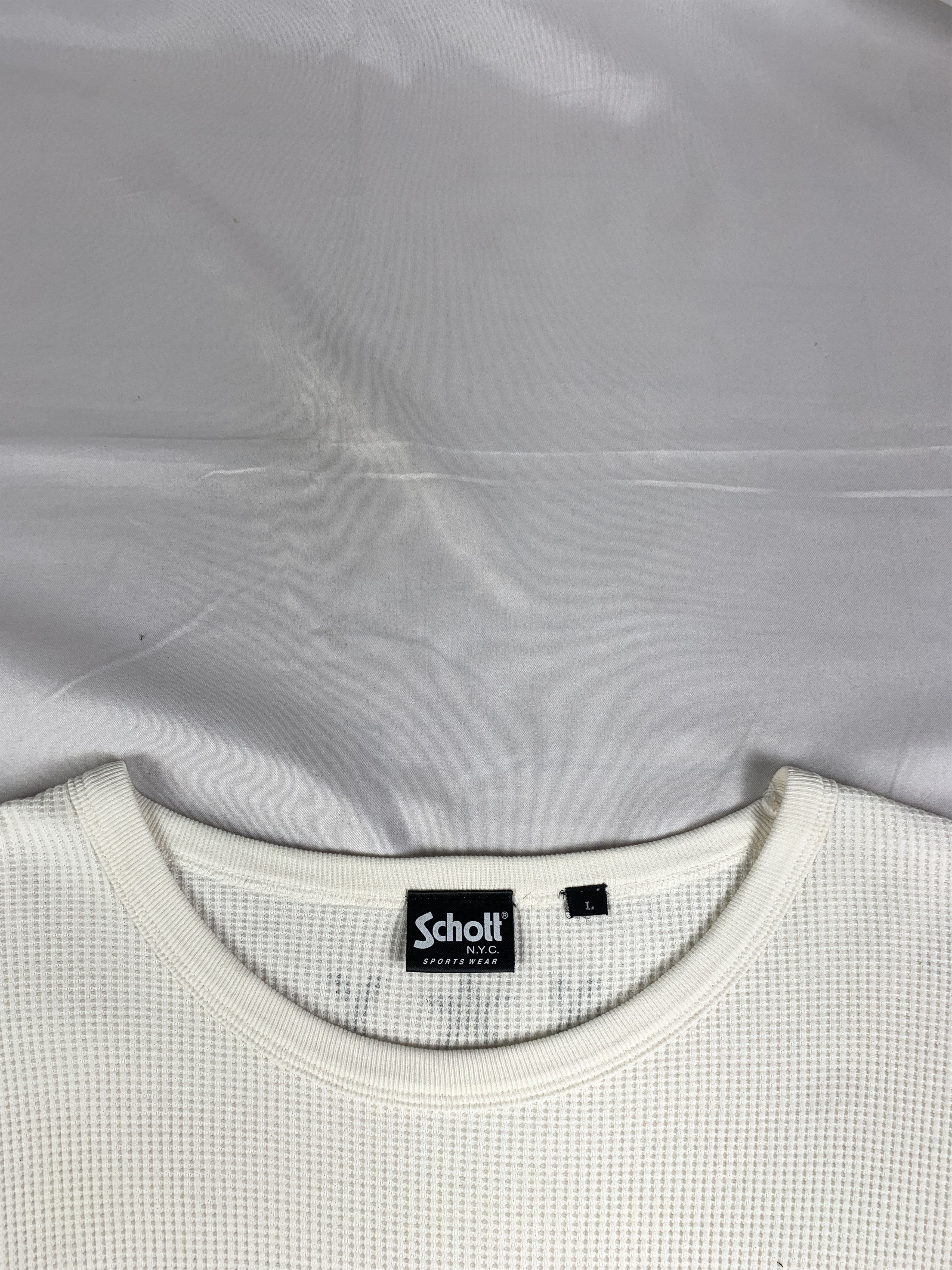 Schott Schott NYC White Inner Military Thermal Tee (L) Size L / US 10 / IT 46 - 5 Thumbnail