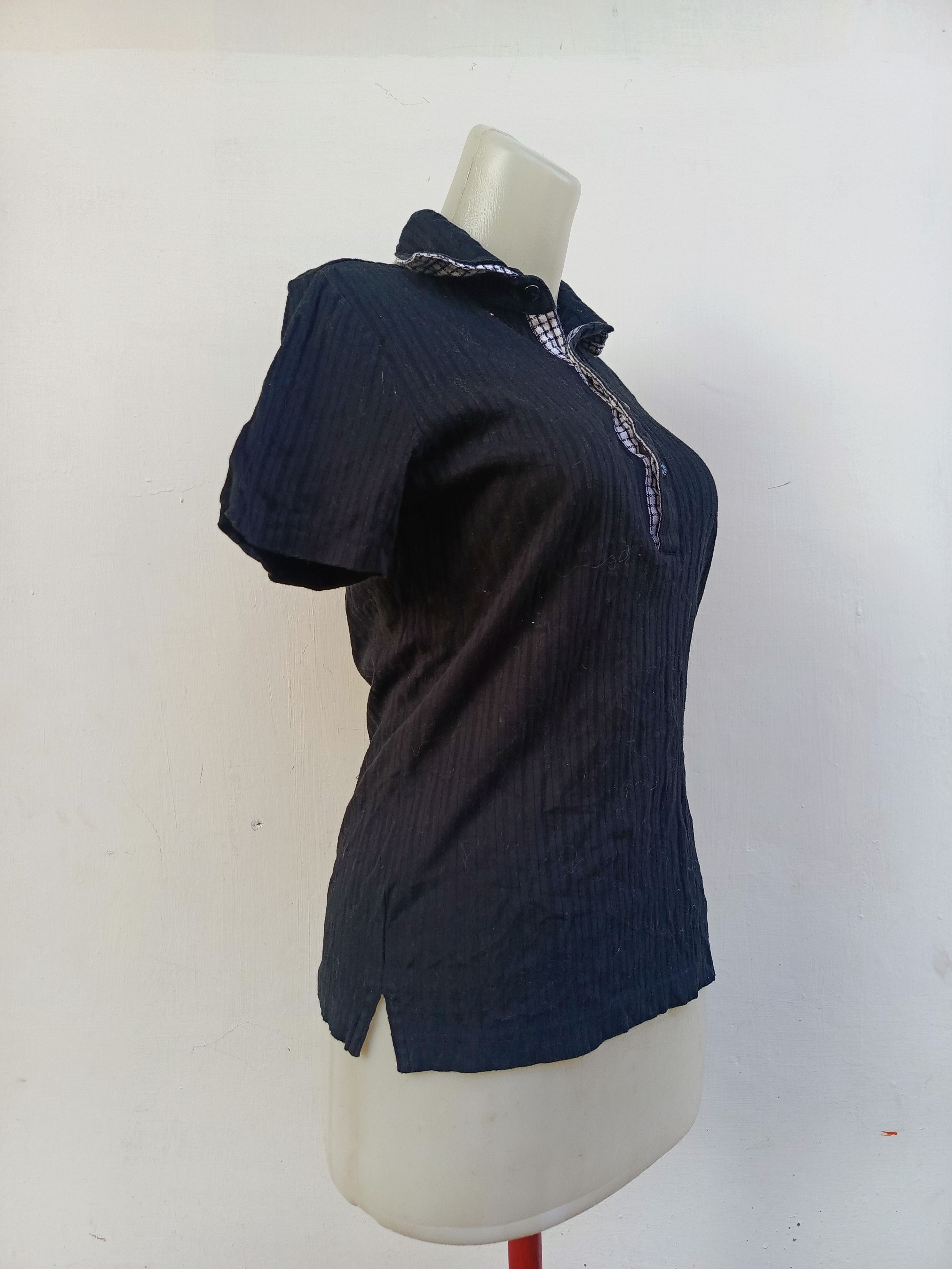 Japanese Brand Junmen Polo Top — Japanese Archive — NVMBER17 Size M / US 6-8 / IT 42-44 - 3 Thumbnail