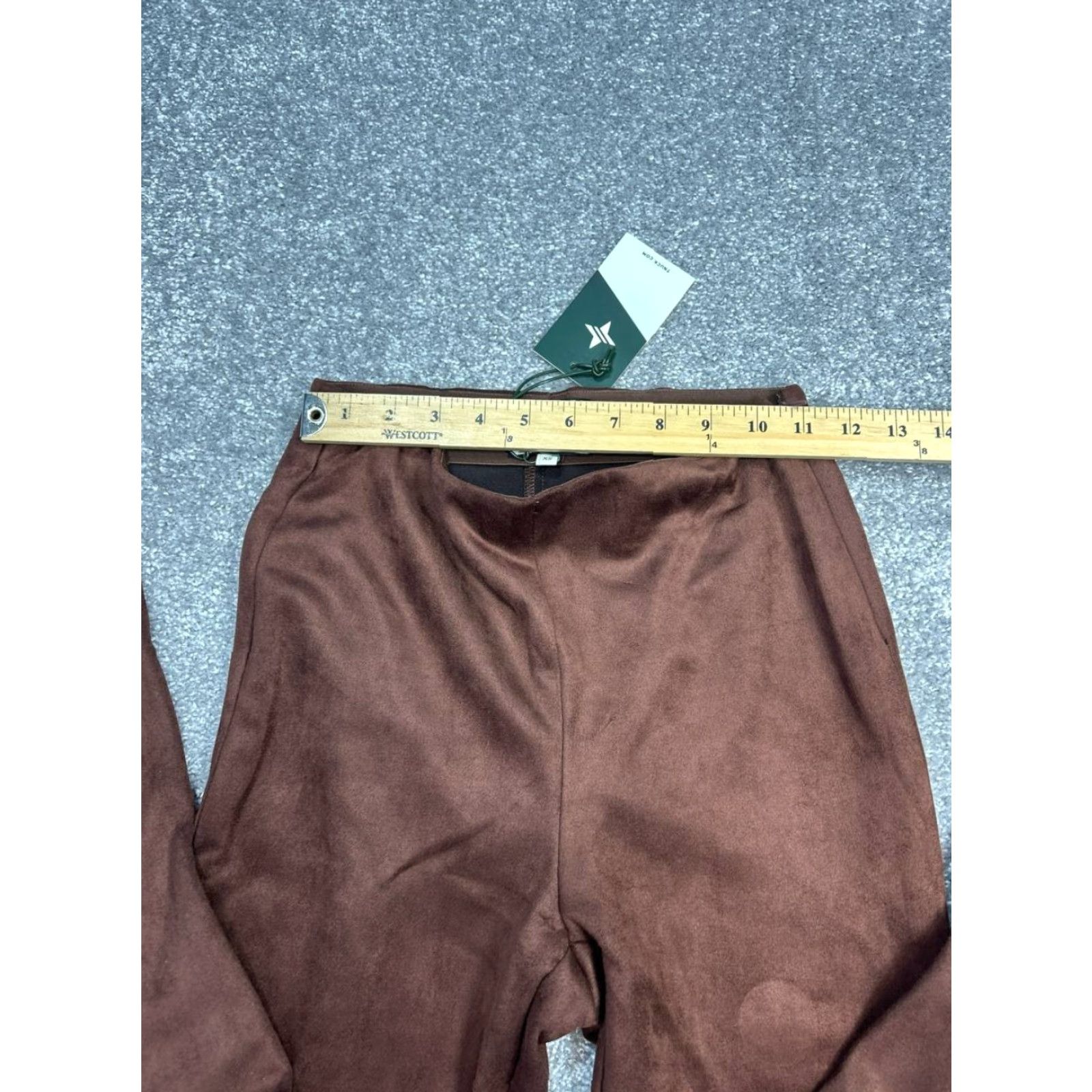 Vintage Tuckernuck Ganache Vegan Suede Ashford Pants Womens XS Brown Bootcut Leg New Size 26" / US 2 / IT 38 - 6 Thumbnail