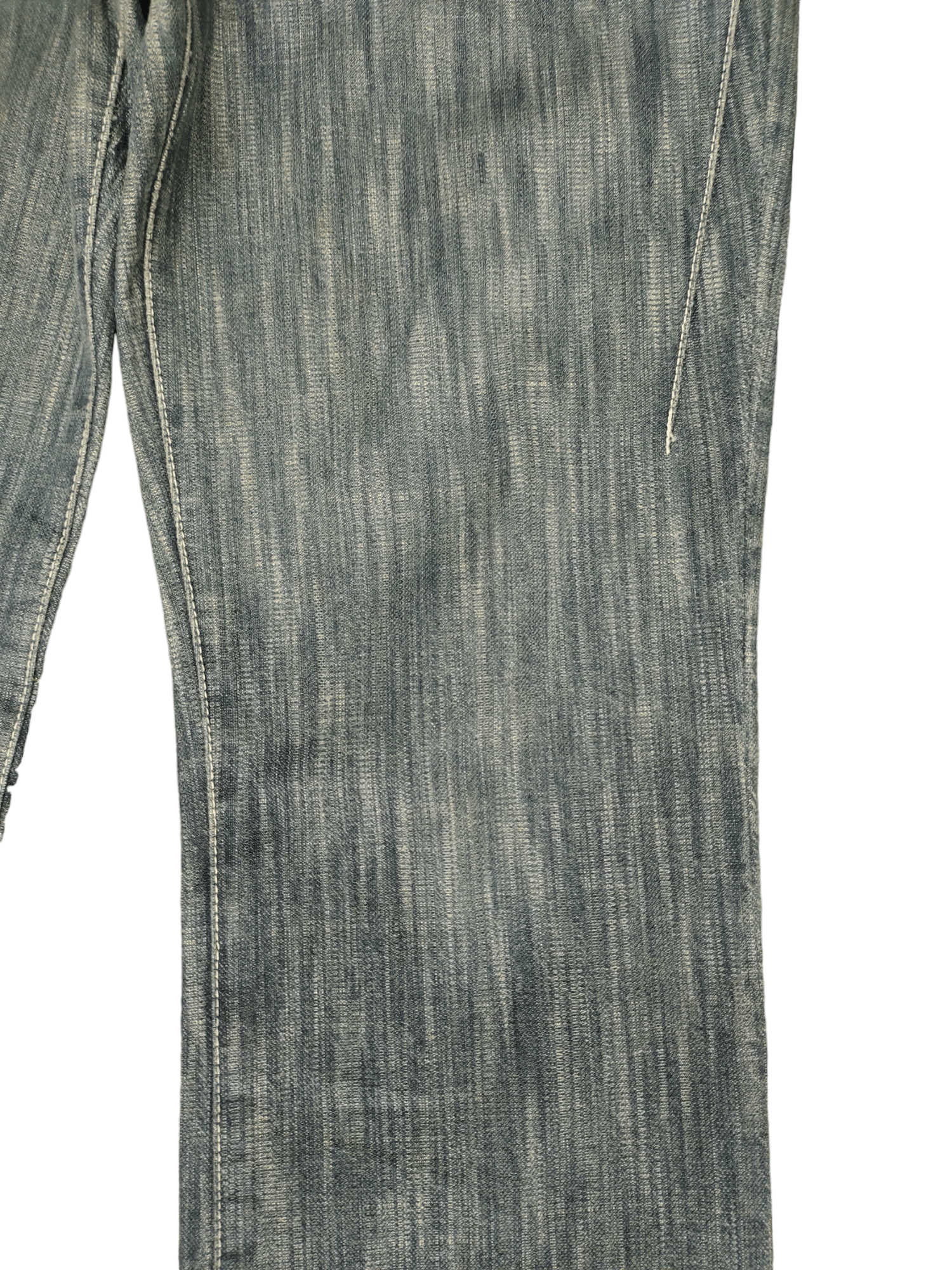 If Six Was Nine Flare Jeans Body Butter Distress Faded Boot Cut Y2k Mudmax Size US 33 - 6 Thumbnail
