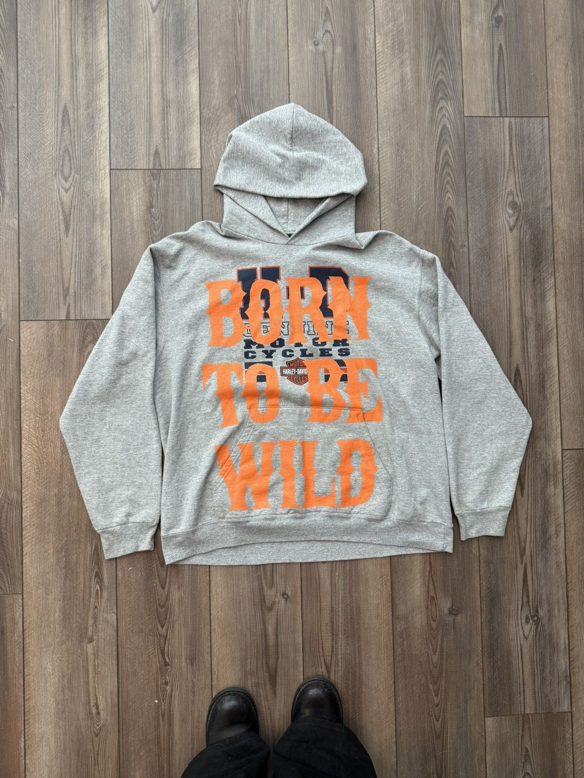 Harley Davidson Y2K Harley Davidson all over print hoodie with back print Size US XL / EU 56 / 4 - 1 Thumbnail