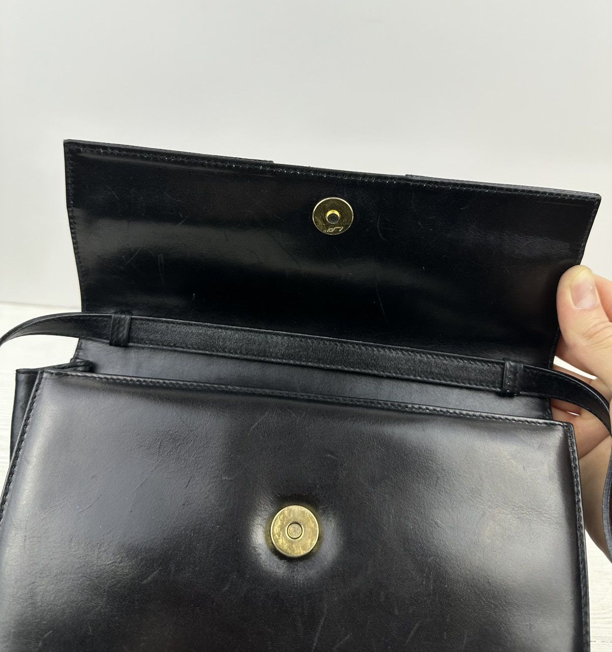 Salvatore Ferragamo × Vintage Salvatore Ferragamo GANCINI Logo Leather Shoulder Bag Women Size ONE SIZE - 13 Thumbnail