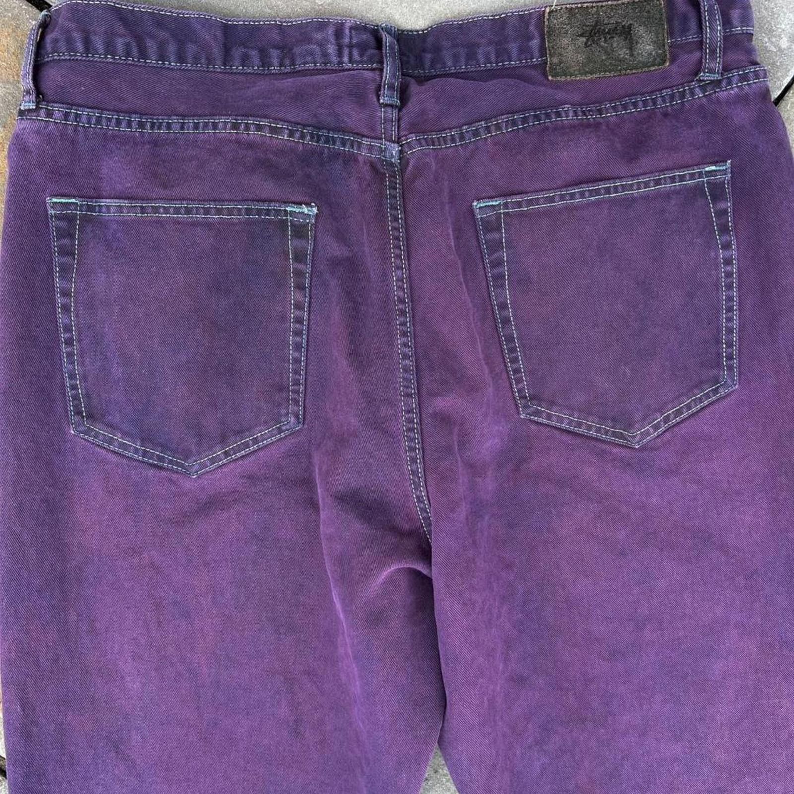 Stussy Double Purple Wash Reworked Stussy Big Ol Jeans Size US 36 / EU 52 - 5 Thumbnail