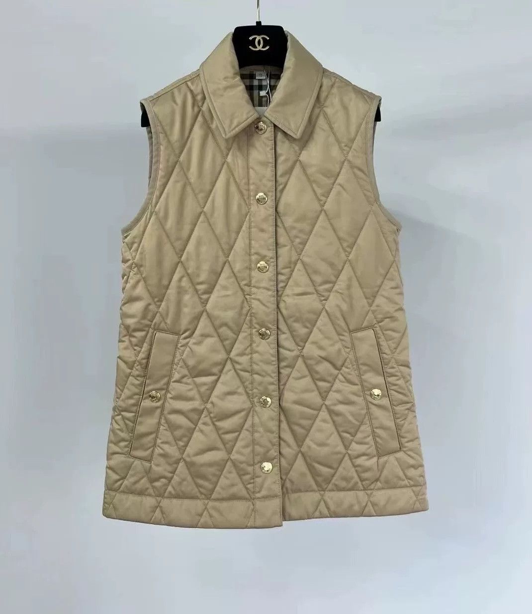 Burberry Burberry Khaki Quilted Reversible Vest Size US M / EU 48-50 / 2 - 1 Thumbnail