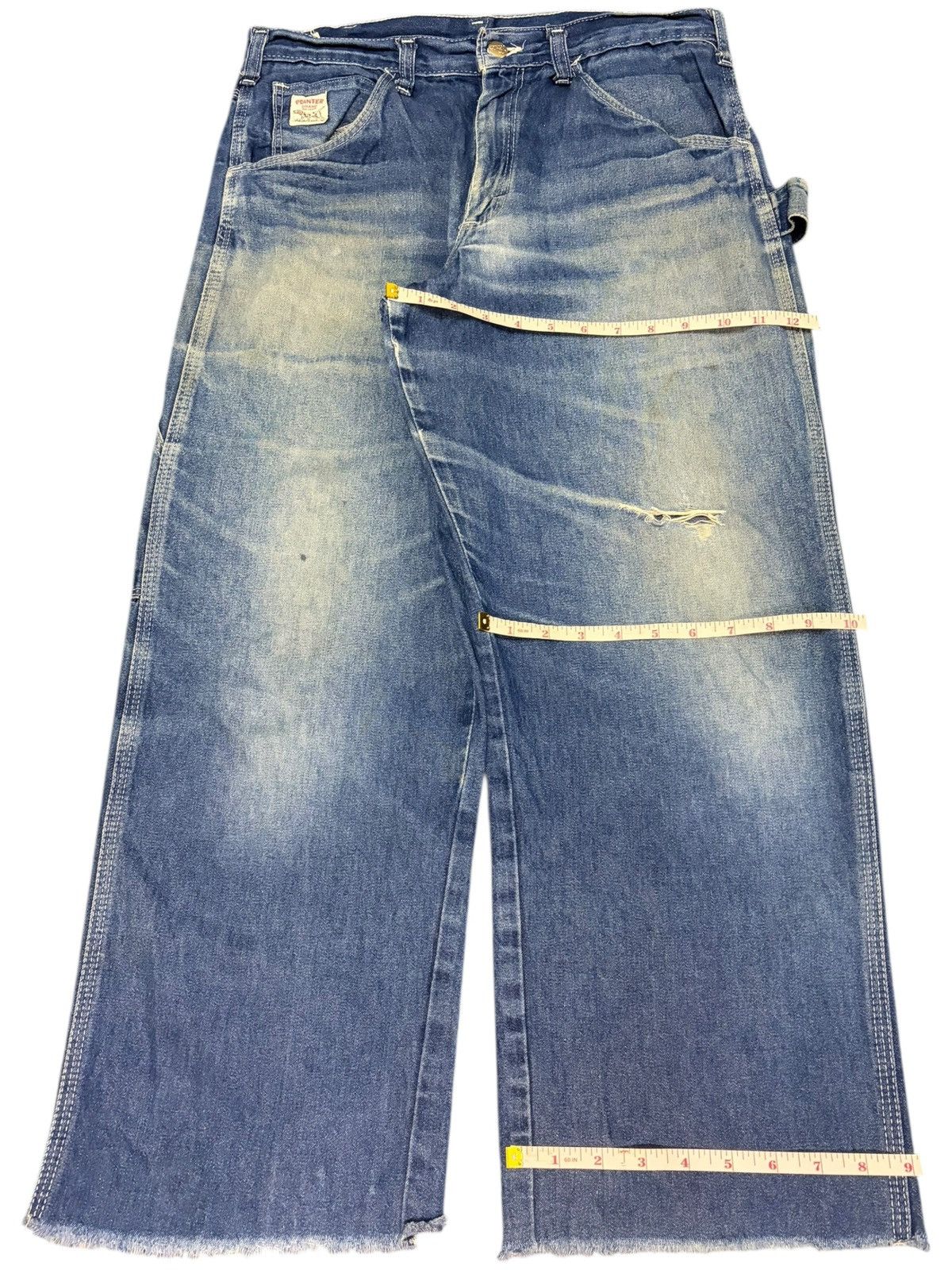 Pointer Vintage Usa Pointer Mud Wash Distress Carpenter Baggy Jeans Size US 31 - 8 Thumbnail