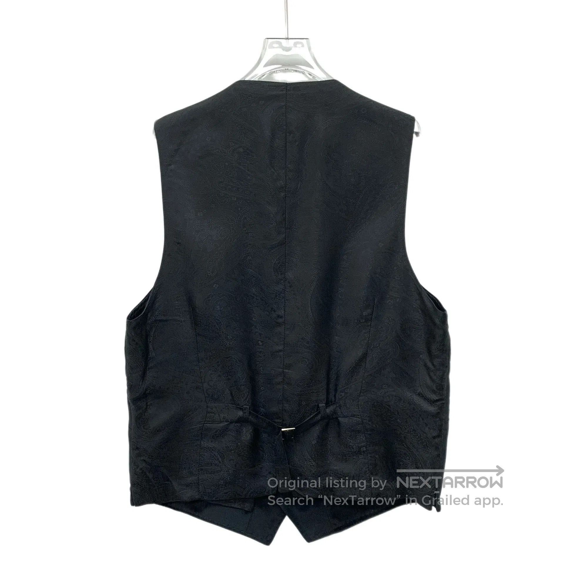 Dolce & Gabbana Dolce Gabbana Black Cotton V-Neck Single-Breasted Sleevele Size US M / EU 48-50 / 2 - 2 Thumbnail