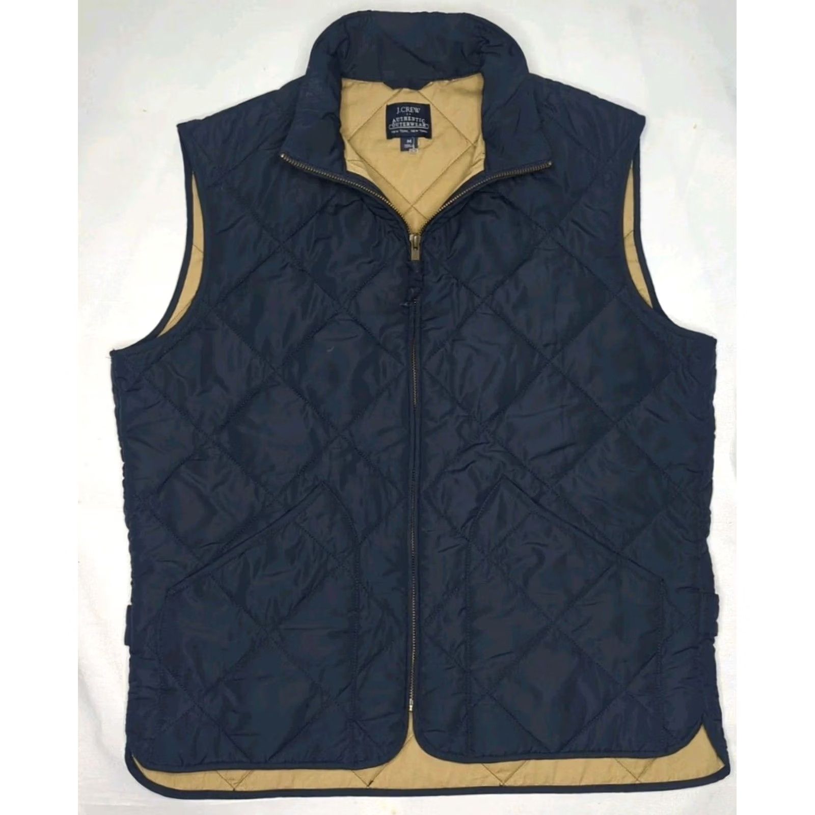 J.Crew J. CREW Vest Mens Medium Navy Blue Quilted Jacket Preppy Size US M / EU 48-50 / 2 - 4 Thumbnail
