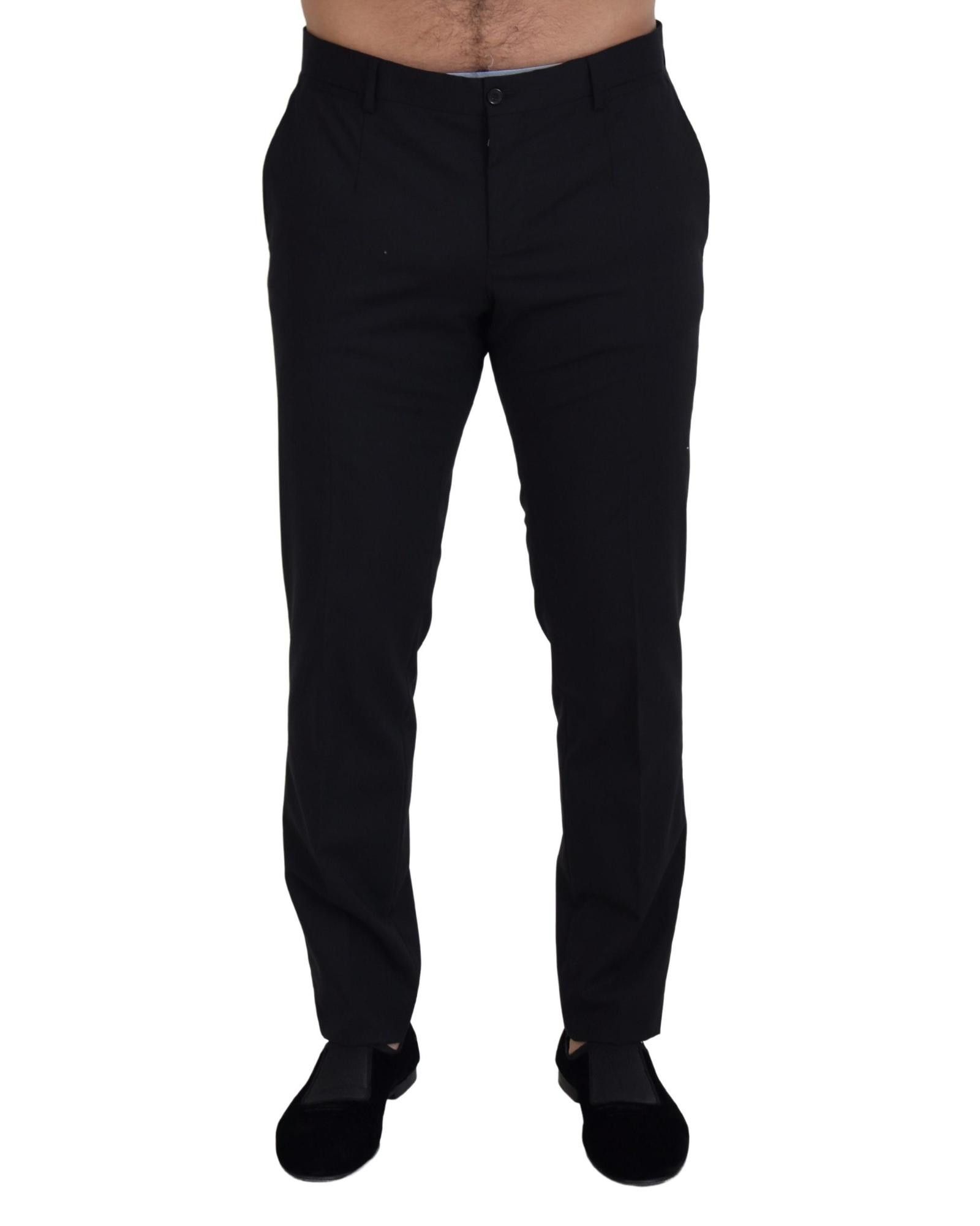 image of Dolce Gabbana Wool Formal Pants in Black, Men's (Size 34)