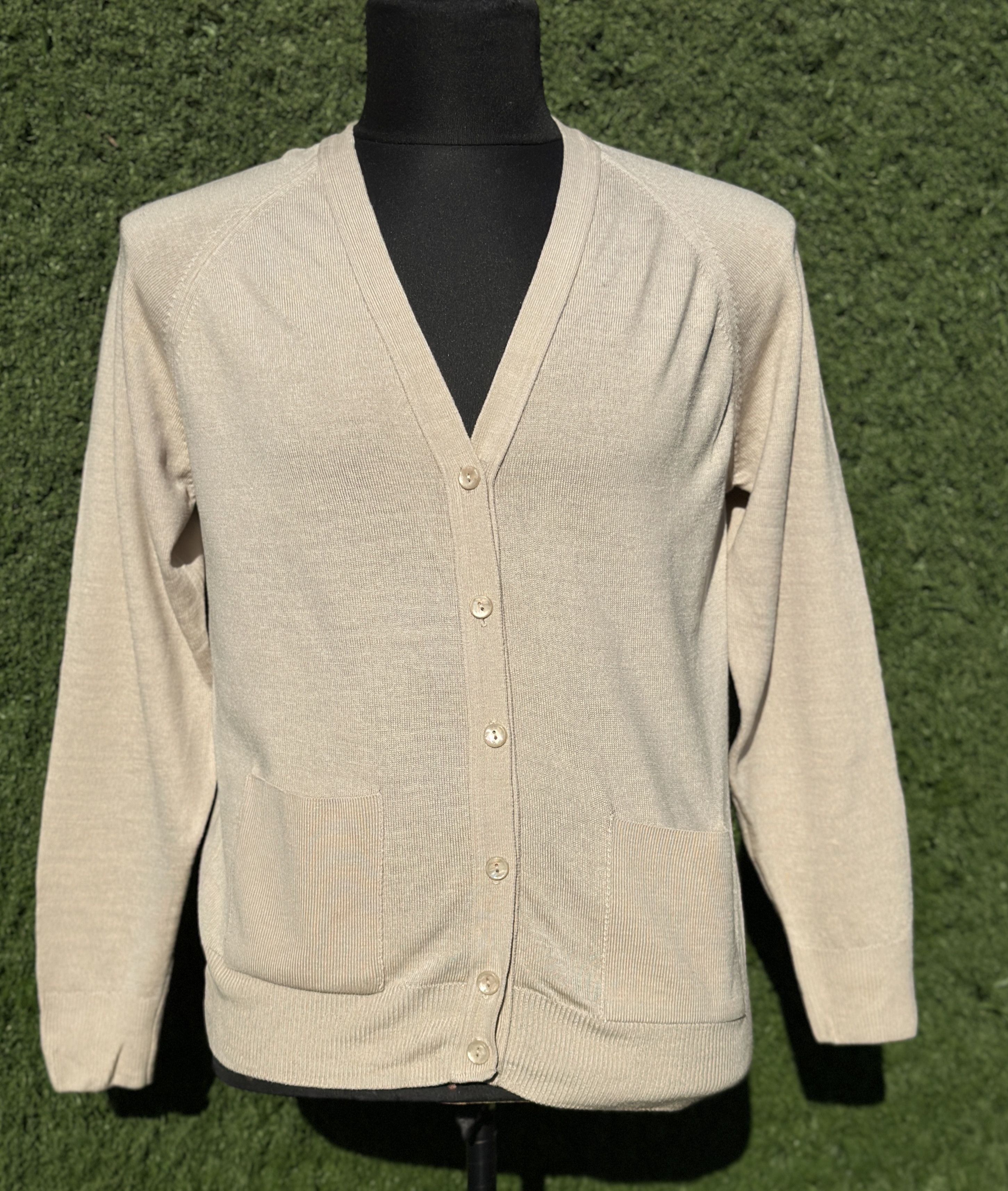 Prada Prada Milano Fine Knit Wool Cardigan Button Beige Size 40 IT Size M / US 6-8 / IT 42-44 - 1 Thumbnail