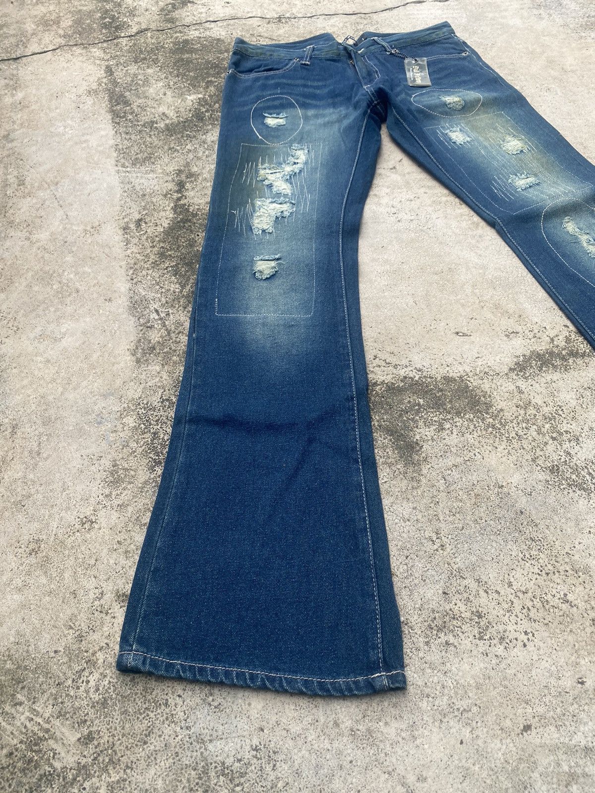 If Six Was Nine × Japanese Brand Flare Jeans Dal Fellow Distressed Patch work Size US 31 - 1 Thumbnail