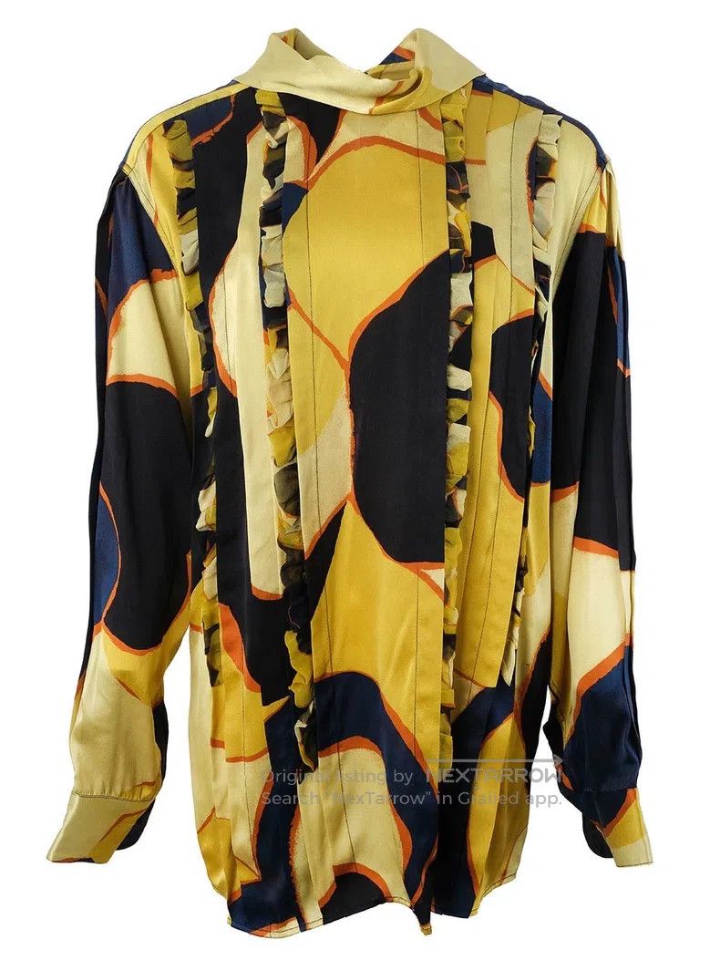 Dries Van Noten Dries Van Noten Silk Printed Top Size S / US 4 / IT 40 - 1 Thumbnail