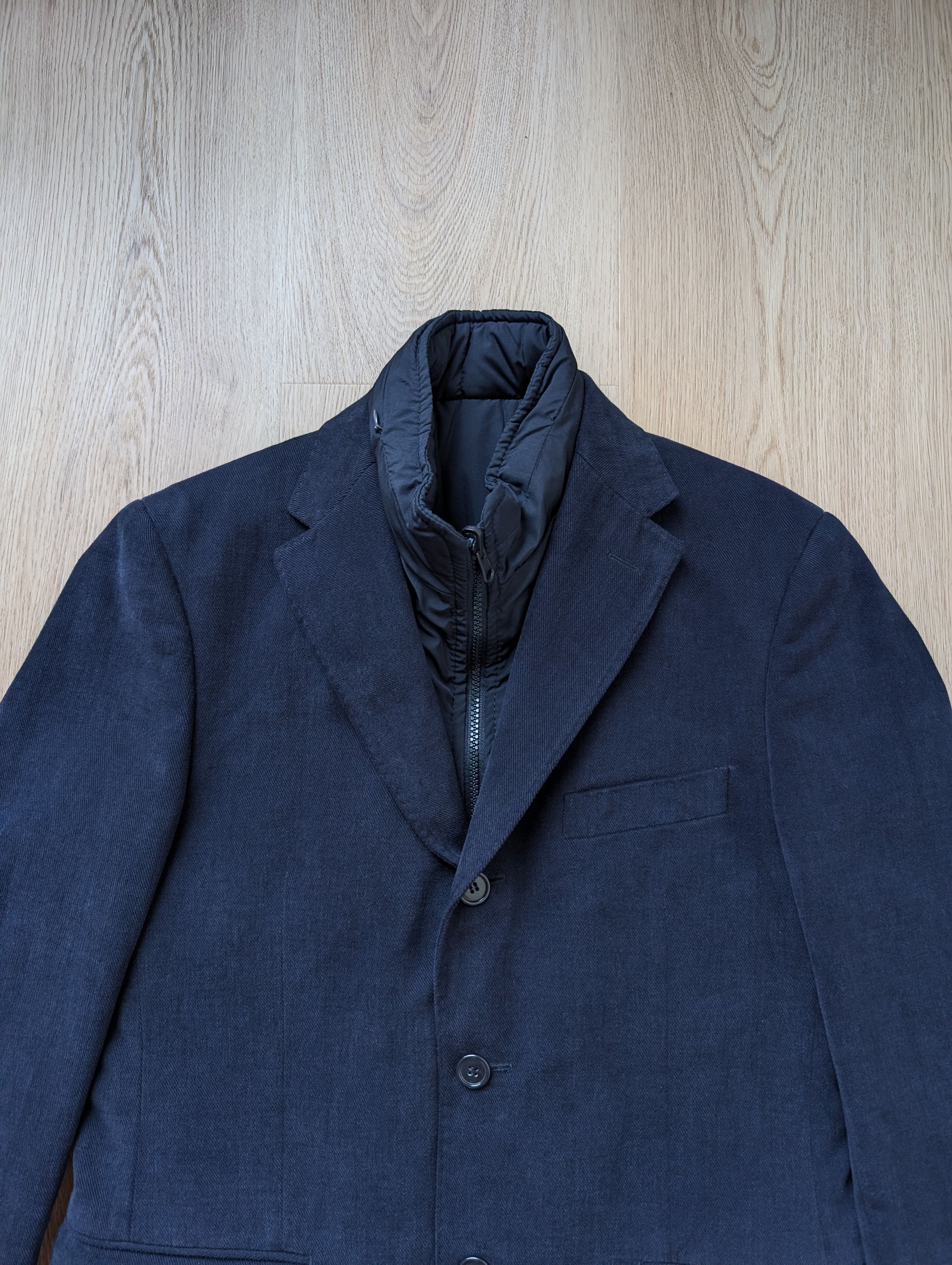 Boggi Boggi Milano Cotton Blazer Sport Coat Jacket With Inner Vest Size 46R - 3 Thumbnail