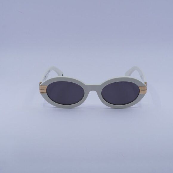 Palm Angels Palm Angels PERI094 HARMONY 0107 Sunglasses White Oval Frame Size ONE SIZE - 2 Thumbnail