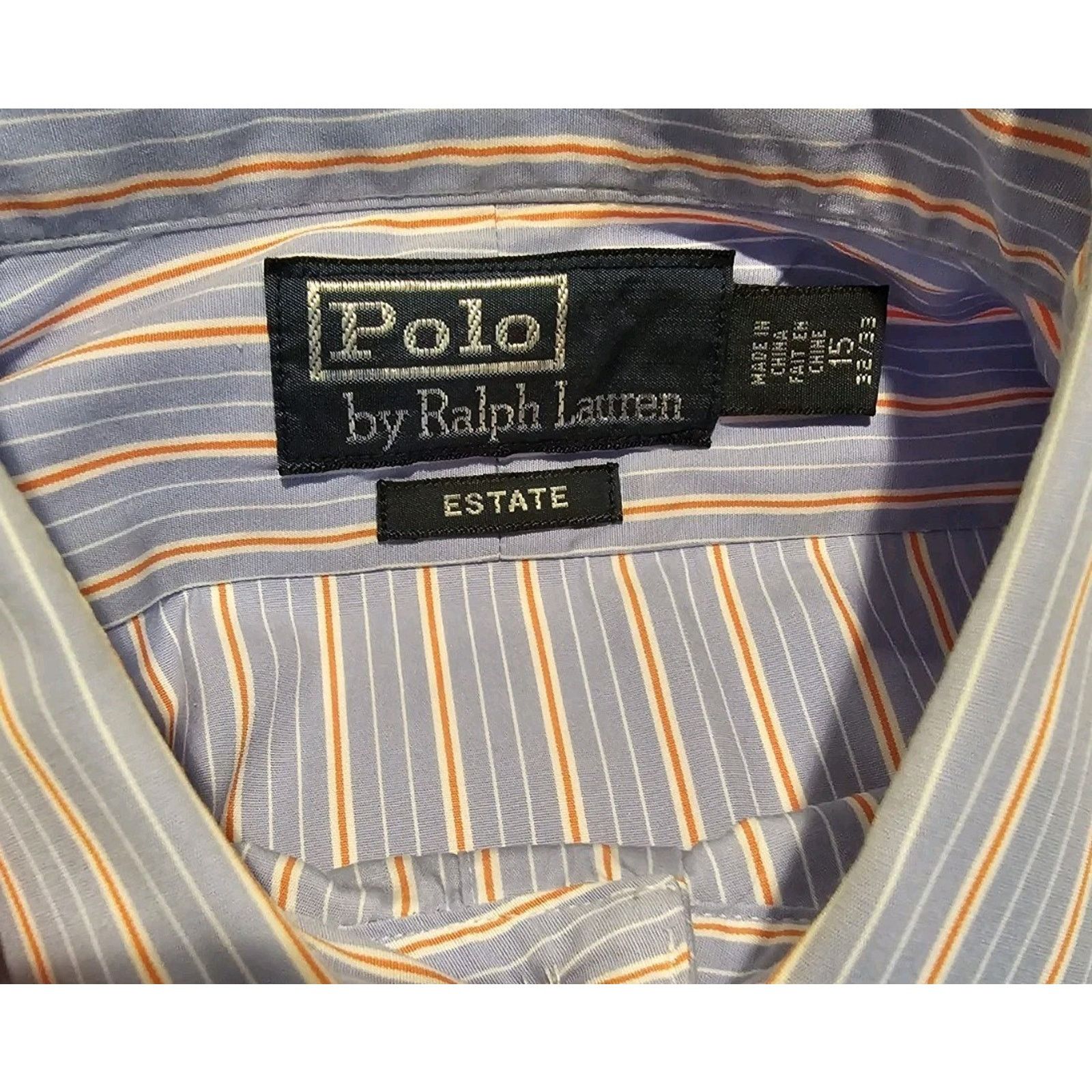 Polo Ralph Lauren Polo Ralph Lauren Estate Mens 15 32/33 Blue Button Up Size US L / EU 52-54 / 3 - 3 Thumbnail