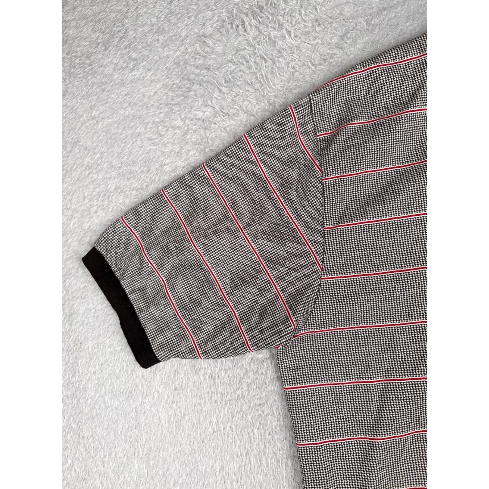 Ralph Lauren VINTAGE Ralph Lauren Polo Golf Shirt Men 2XL Black White Herringbone Polo Shirt Mens 2XL White Black Polo Golf Ralph Lauren Size US XXL / EU 58 / 5 - 3 Thumbnail