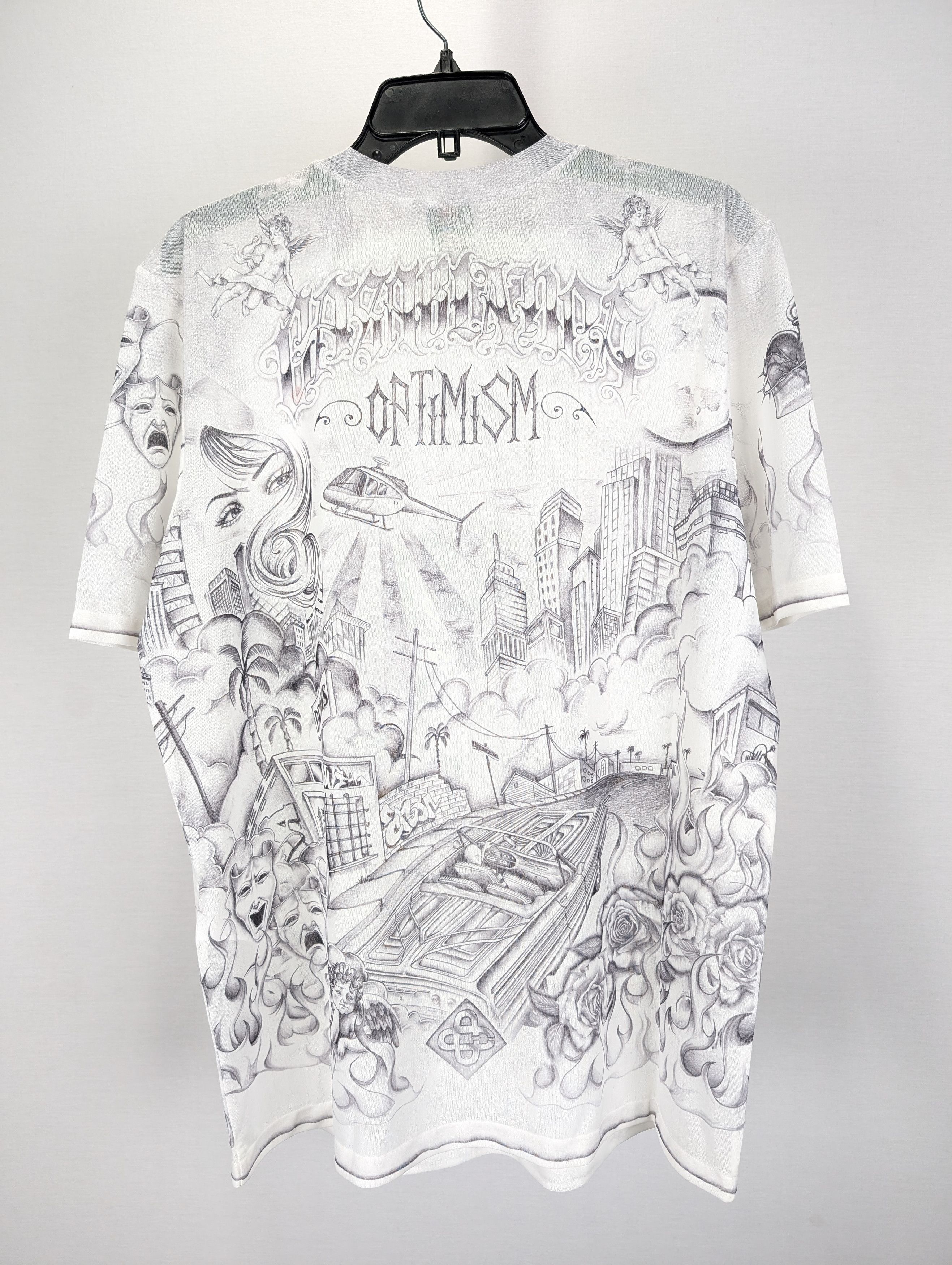 Casablanca o1rshd1 DUP / Printed Crewneck Short Sleeve Mesh Top Tattoo Size US S / EU 44-46 / 1 - 9 Thumbnail
