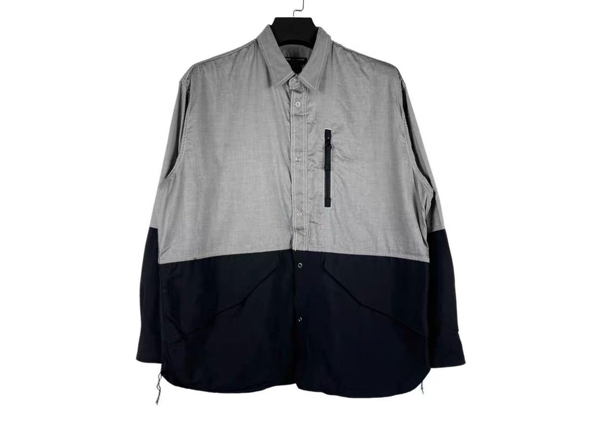 Comme des Garcons Homme COMME des GARÇONS HOMME CdG Color Block Zip Pocket Shirt J31 Size US M / EU 48-50 / 2 - 1 Thumbnail