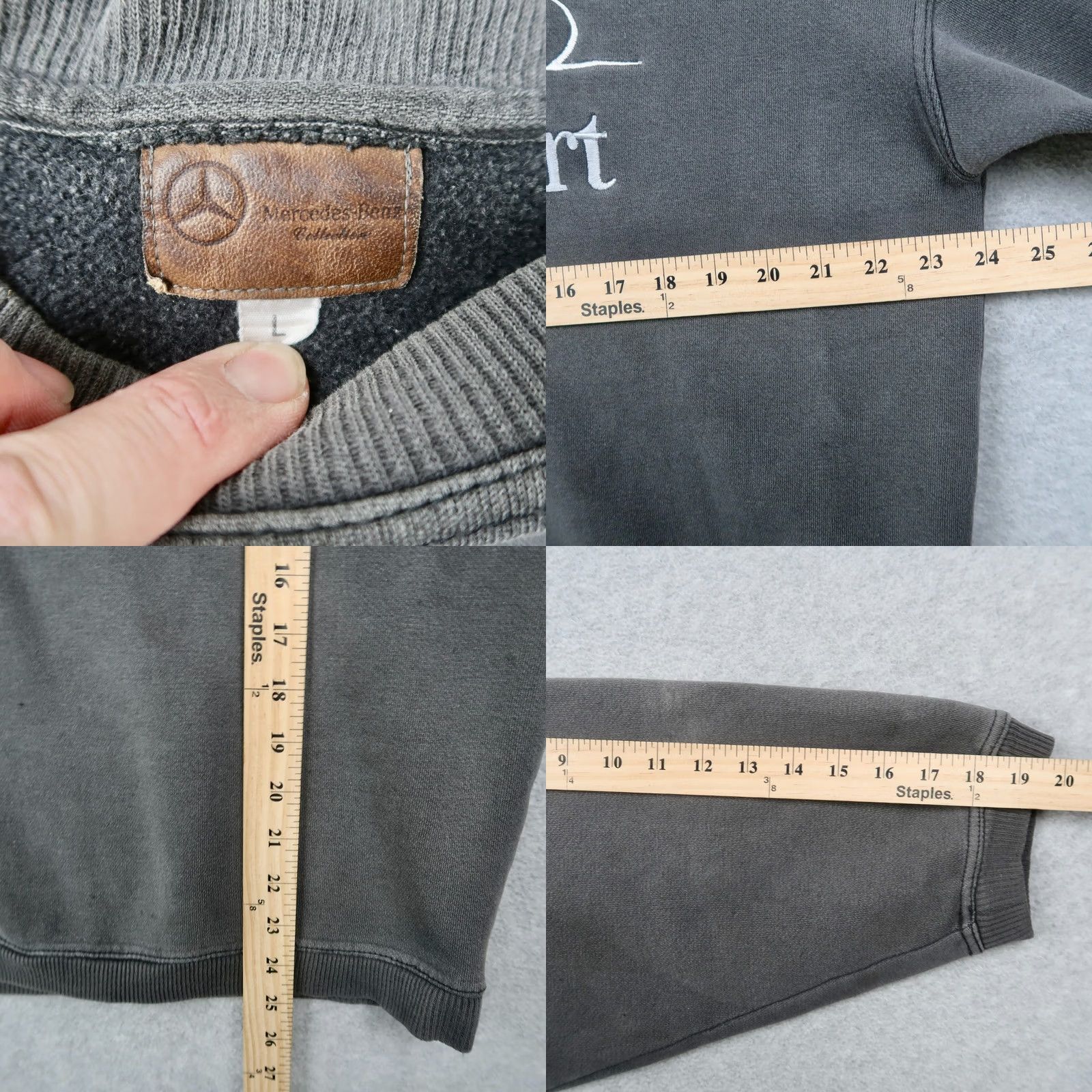 Mercedes-Benz VINTAGE Mercedes Benz Sweatshirt Crewneck L Black Cotton Logo 90s Cars Mens Size US L / EU 52-54 / 3 - 8 Thumbnail