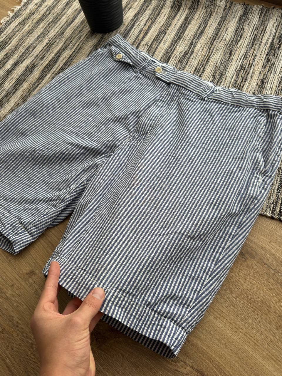 Polo Ralph Lauren POLO RALPH LAUREN NAVY BLUE STRIPED SHORTS OLD MONEY SUMMER Size US 36 / EU 52 - 3 Thumbnail