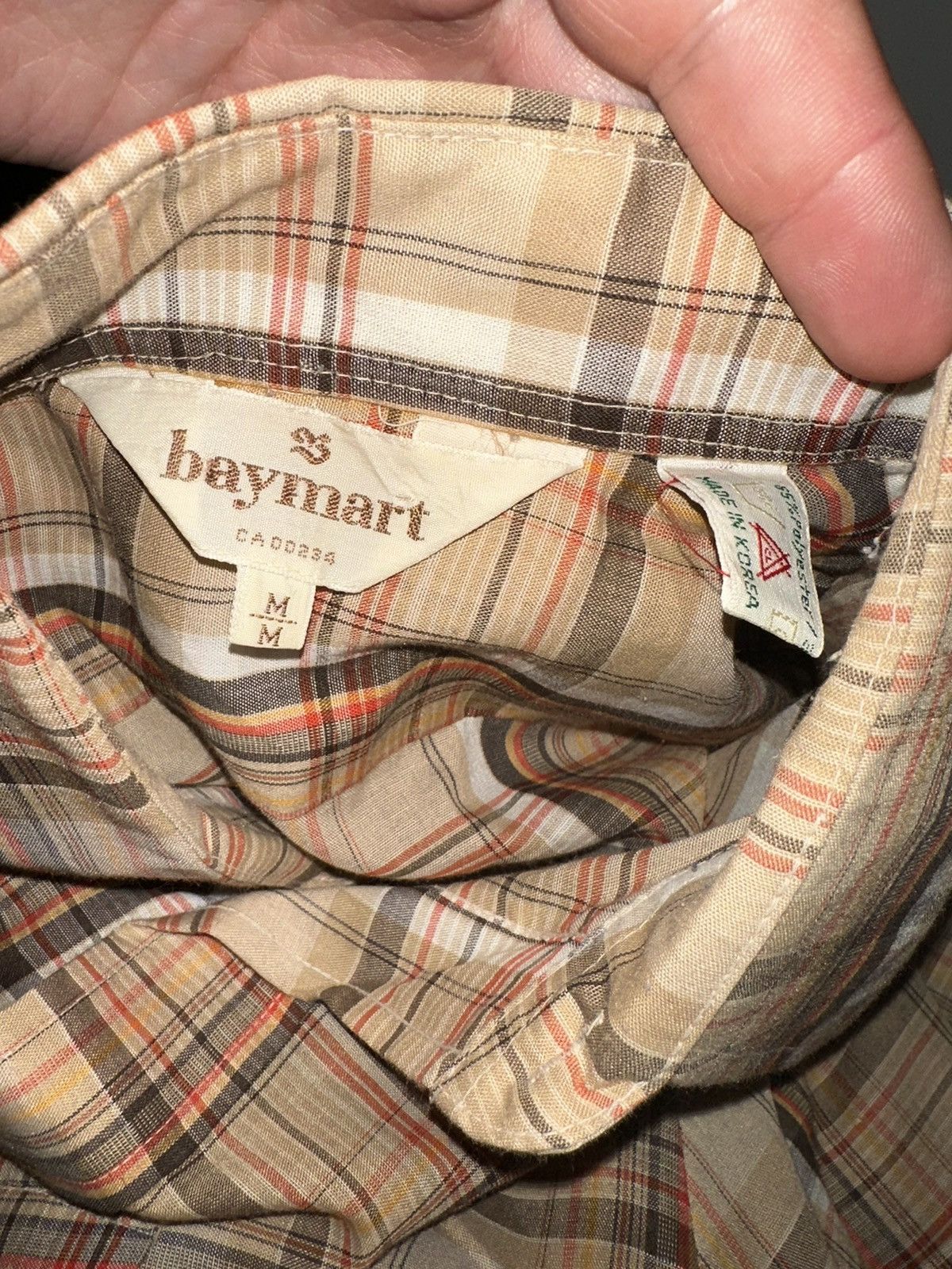 Hudsons Bay × Vintage Vintage Baymart Plaid Shirt Tonal Button Up 70’s Hudsons Bay Size US M / EU 48-50 / 2 - 4 Thumbnail