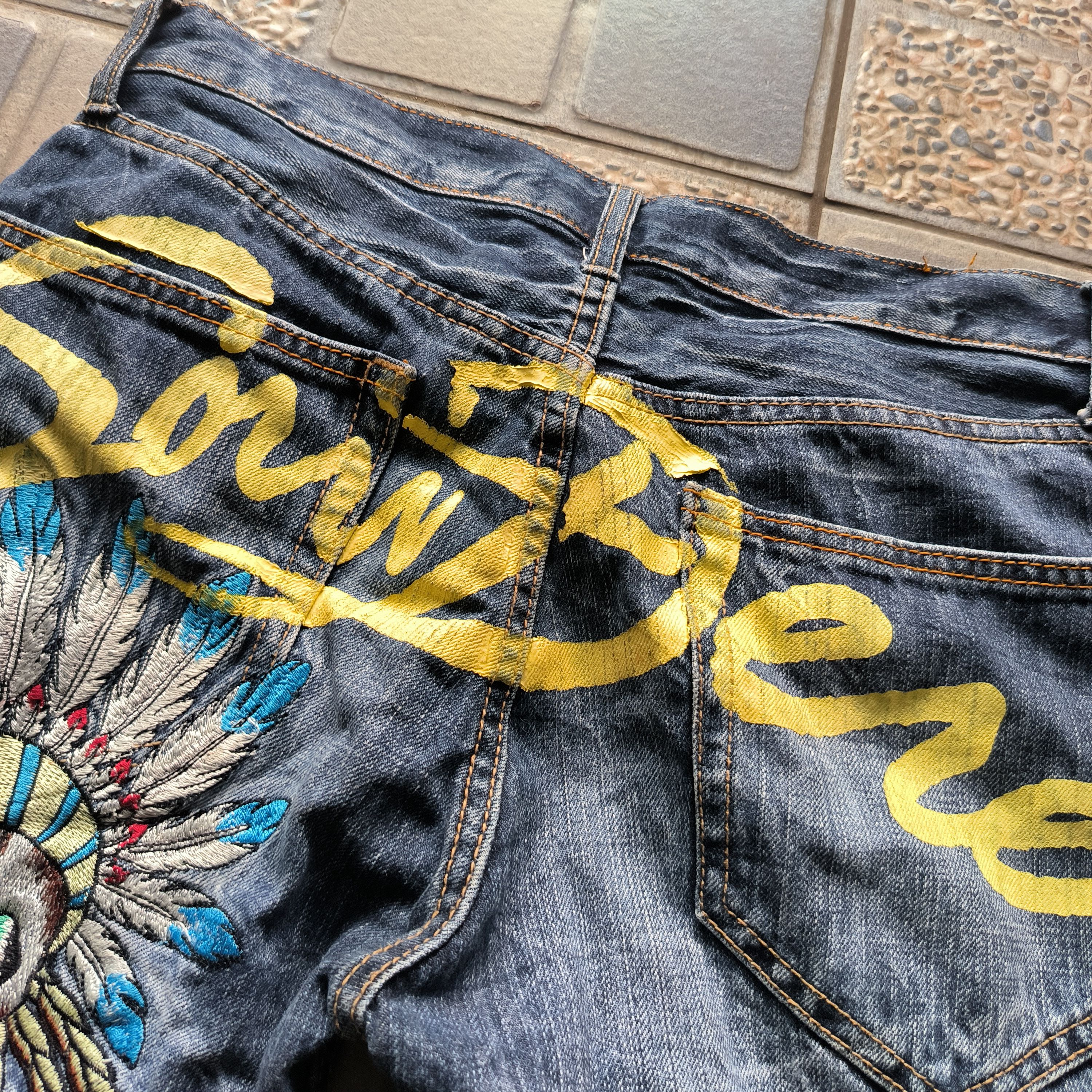 Japanese Brand Vintage 2000s Sorridere Indian Jorts Size US 30 / EU 46 - 3 Thumbnail