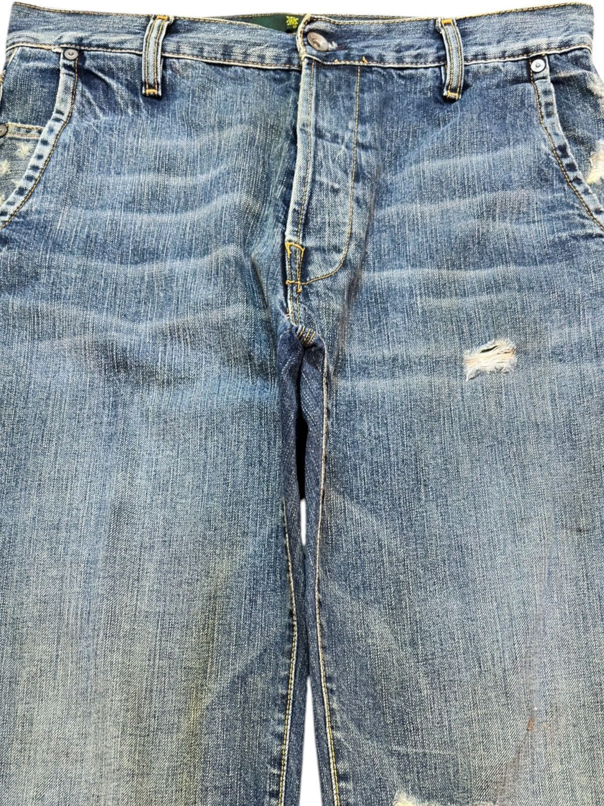 Junya Watanabe Vintage Japanese Brand Faded Ripped Distressed Denim Size US 32 / EU 48 - 2 Thumbnail
