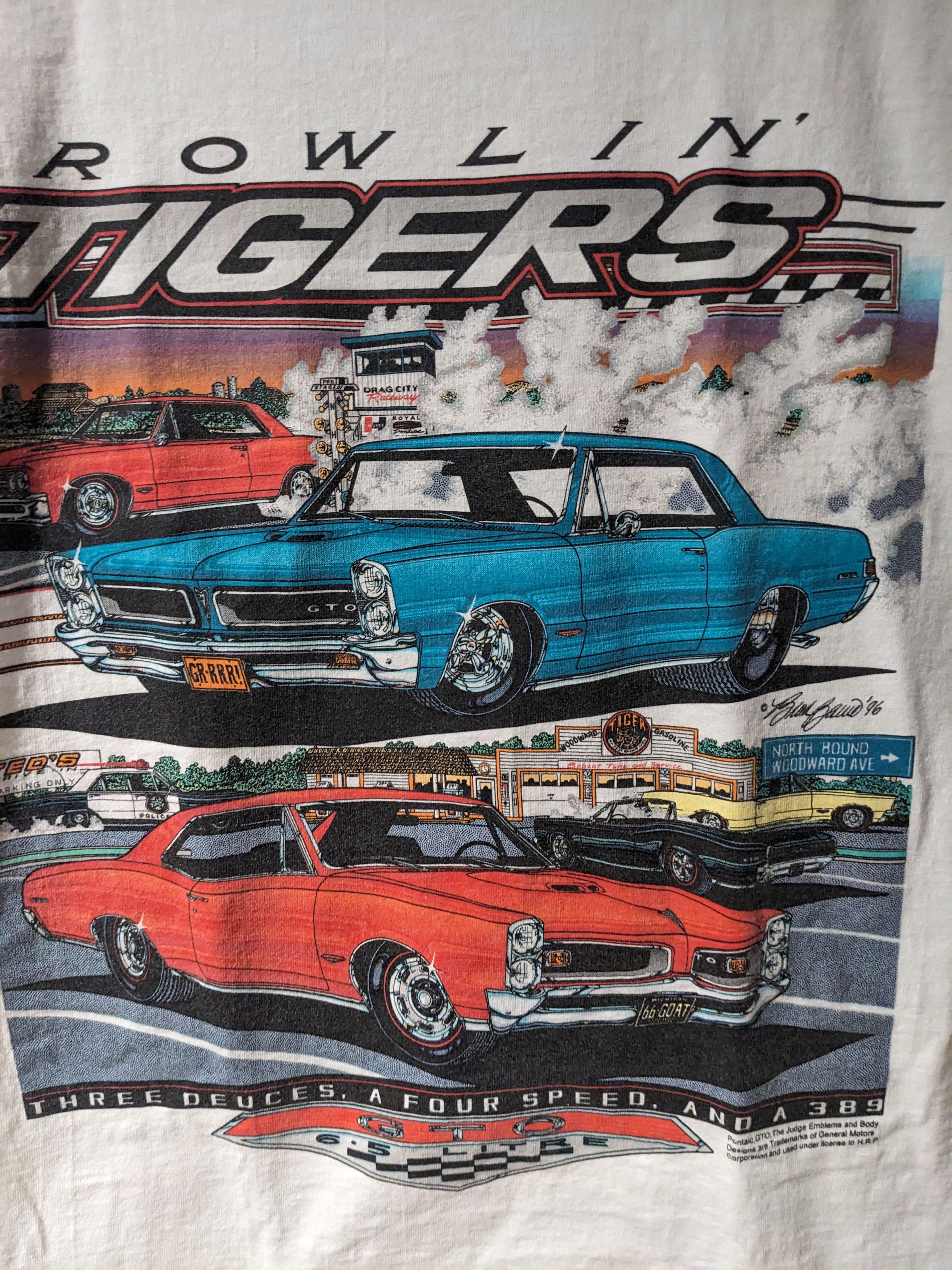 Mustang × Vintage Vintage 90s Mustang Prowling Tigers Racing Speedway T-Shirt Size US M / EU 48-50 / 2 - 2 Thumbnail