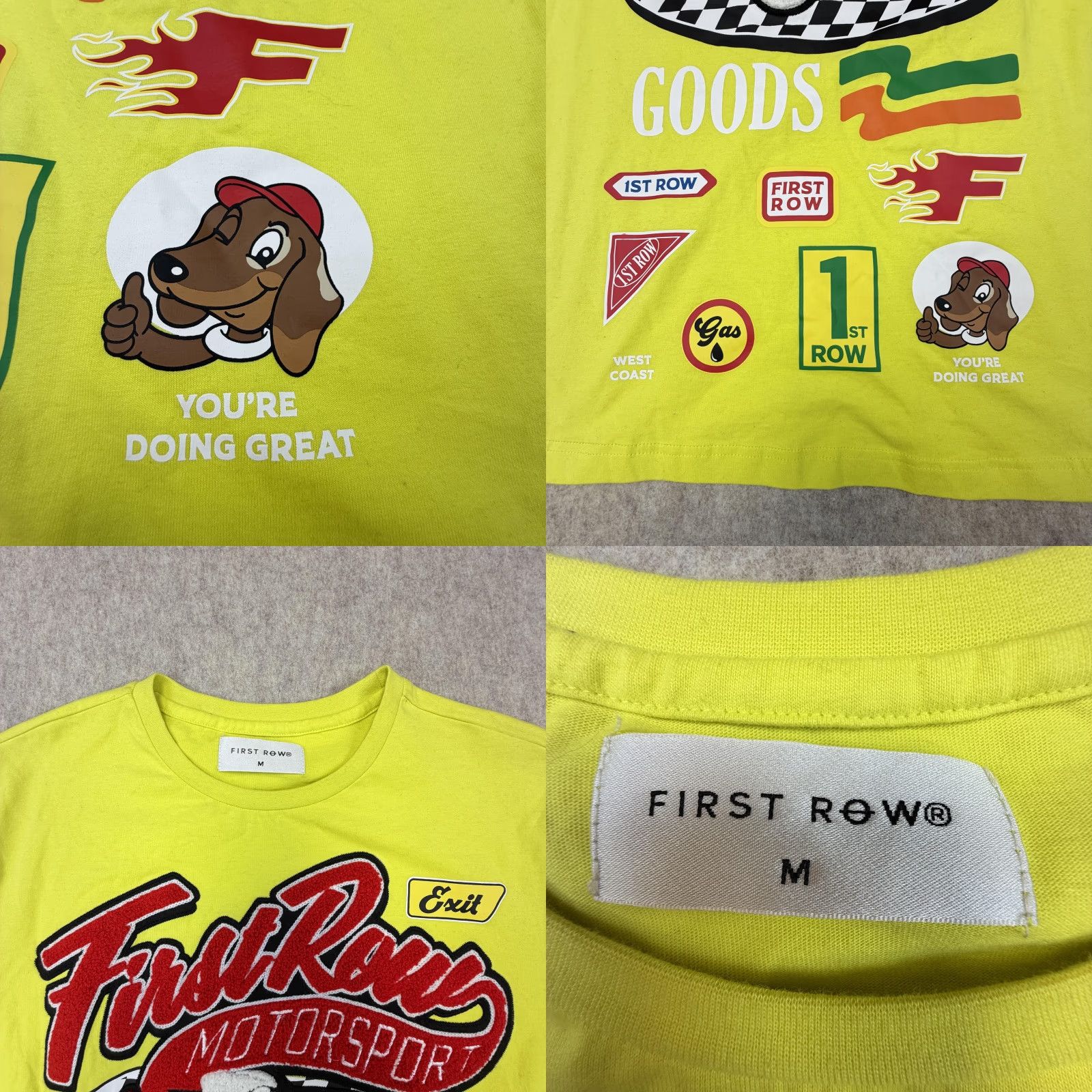 Vintage First Row Motorsport Shirt Mens Medium Yellow Racing Car Graphic 2023 Tee Size US M / EU 48-50 / 2 - 8 Thumbnail