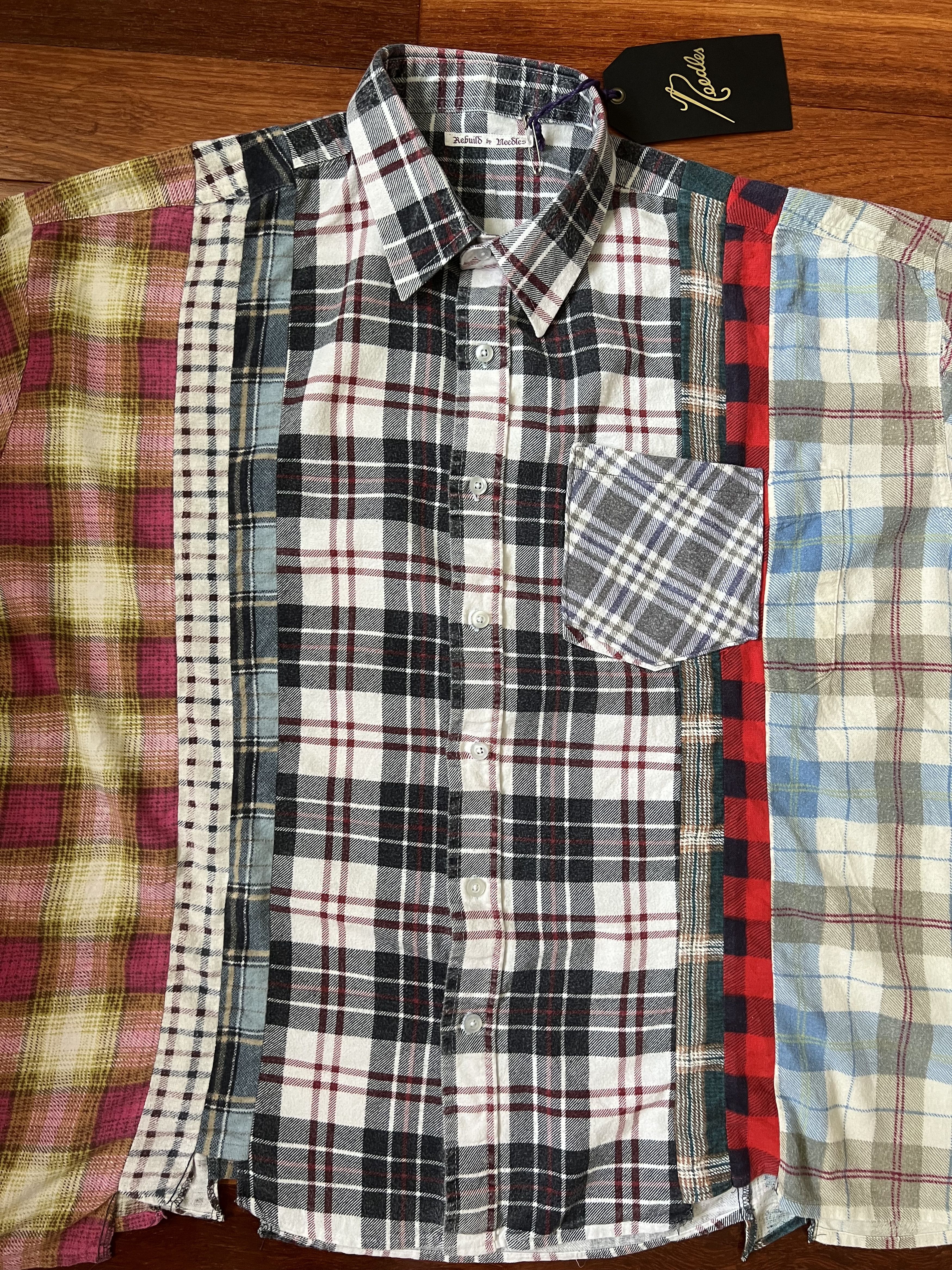 Needles 💚 1/1 Rebuild by Needles 7 Cuts Wide Flannel Shirt NEW Size US M / EU 48-50 / 2 - 4 Thumbnail