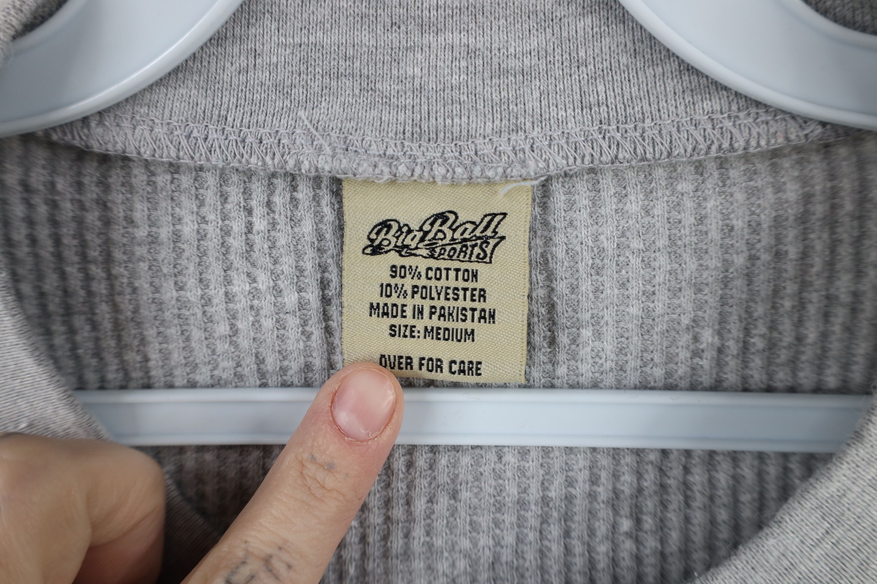 Vintage Vintage 90s University Waffle Knit Long Sleeve T-Shirt Size M / US 6-8 / IT 42-44 - 8 Thumbnail