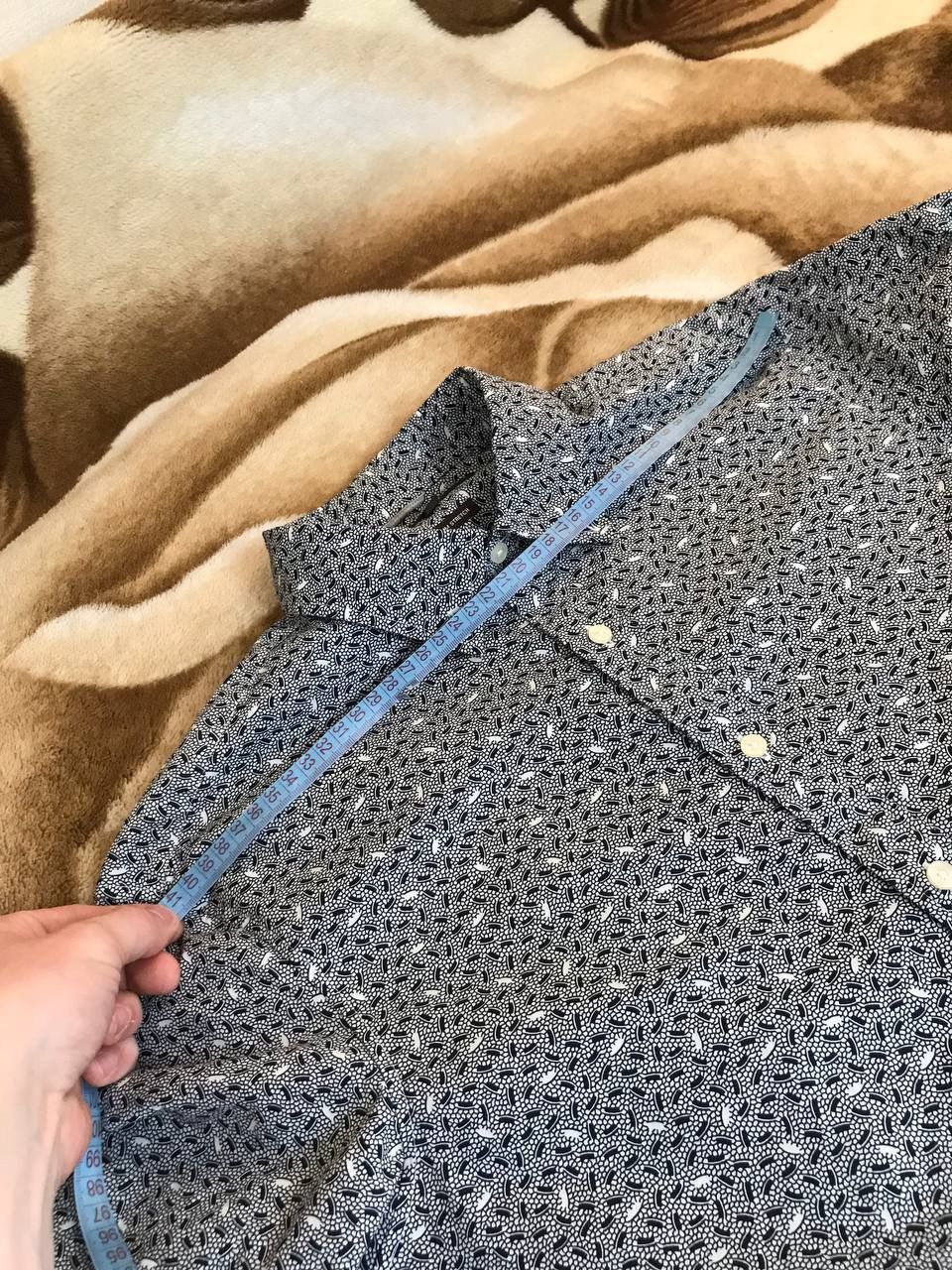 Michael Kors 🔥 Michael Kors Trim Stretch Cotton Short Sleeve Button Shirt Size US M / EU 48-50 / 2 - 5 Thumbnail