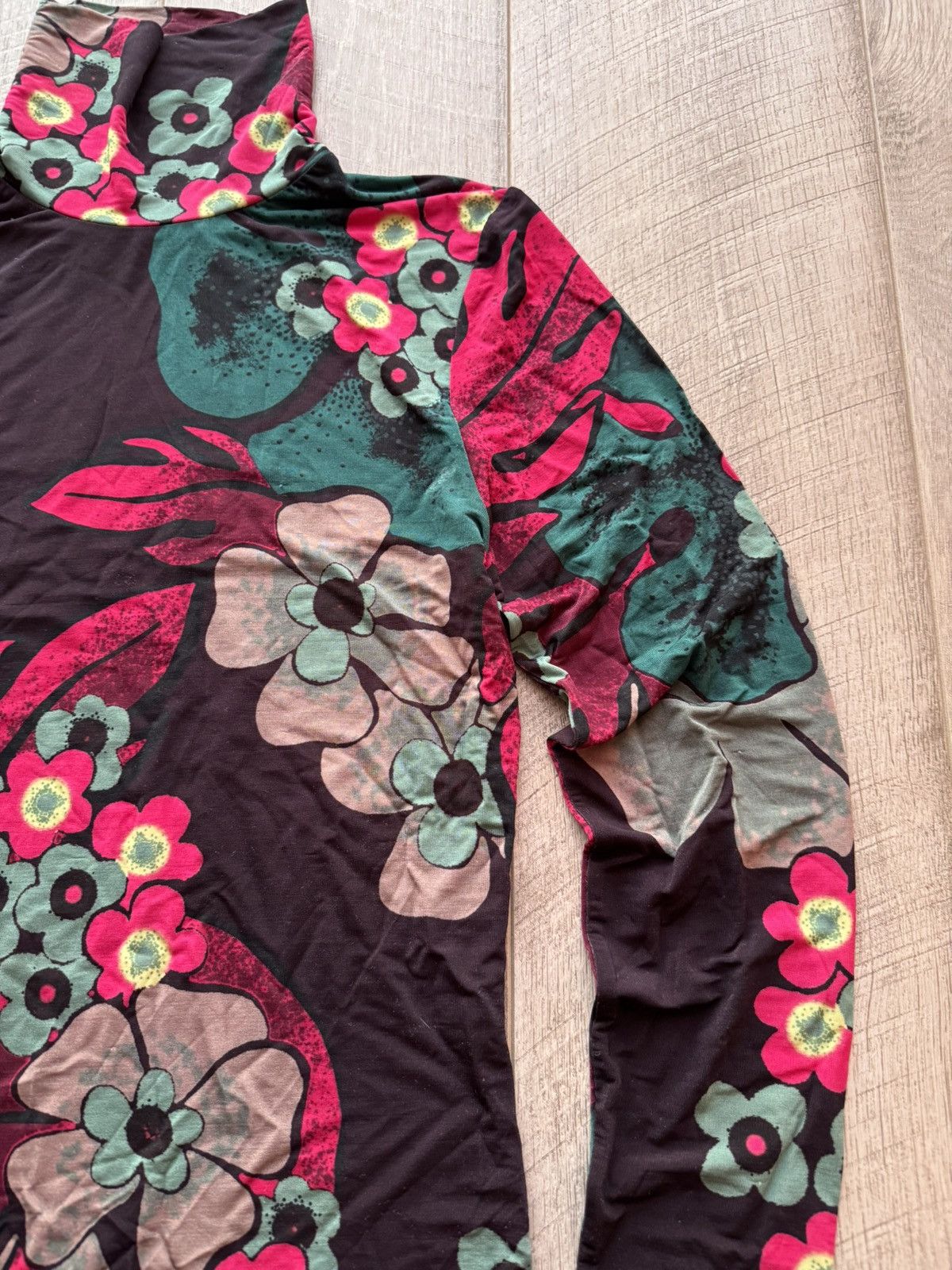 Dries Van Noten Dries Van Noten Floral Print Turtleneck Long Sleeve Top Size S / US 4 / IT 40 - 5 Thumbnail