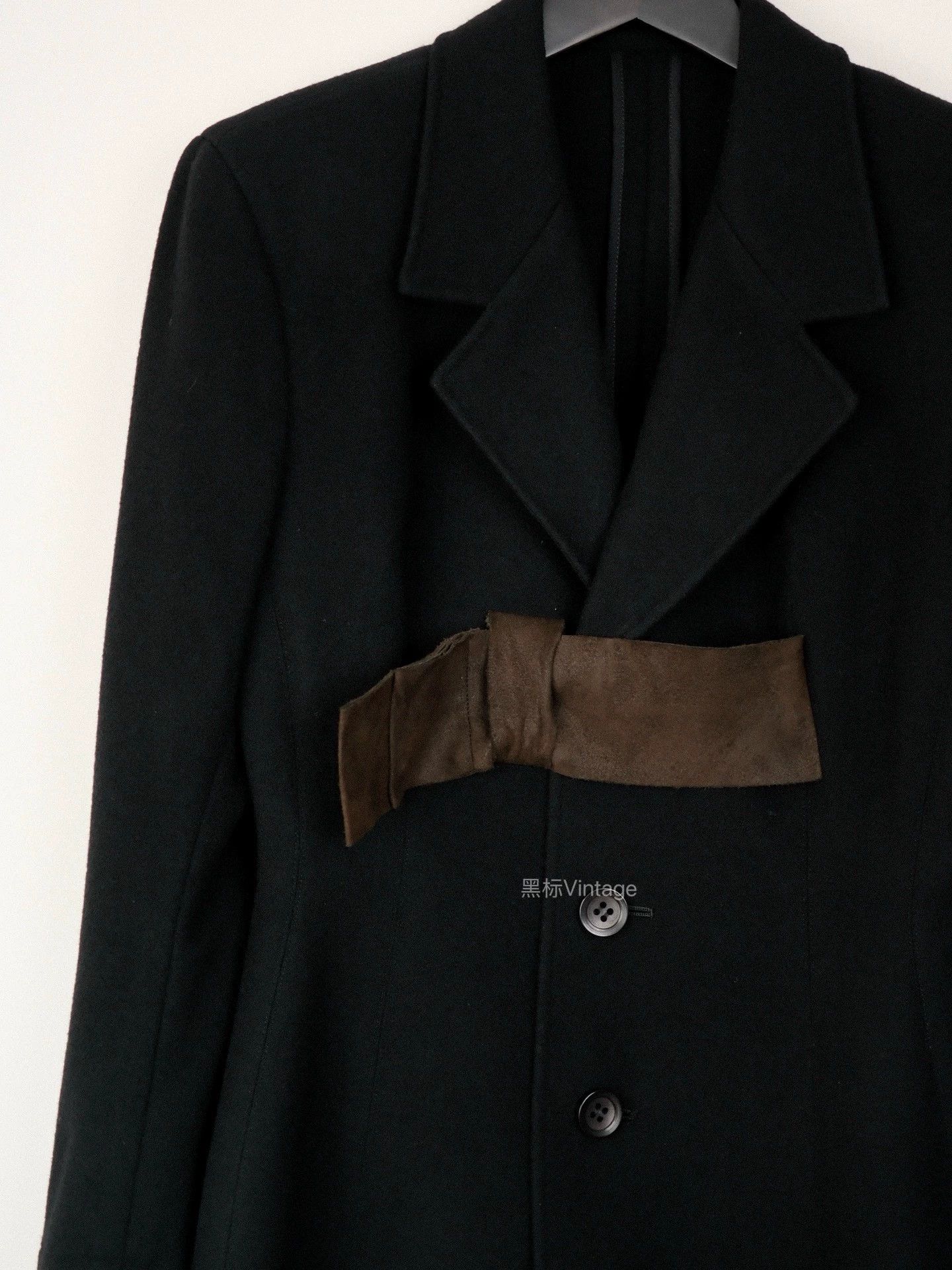 Yohji Yamamoto Yohji Yamamoto 88AW Maru Monji Asymmetric Jacket Size S / US 4 / IT 40 - 4 Thumbnail