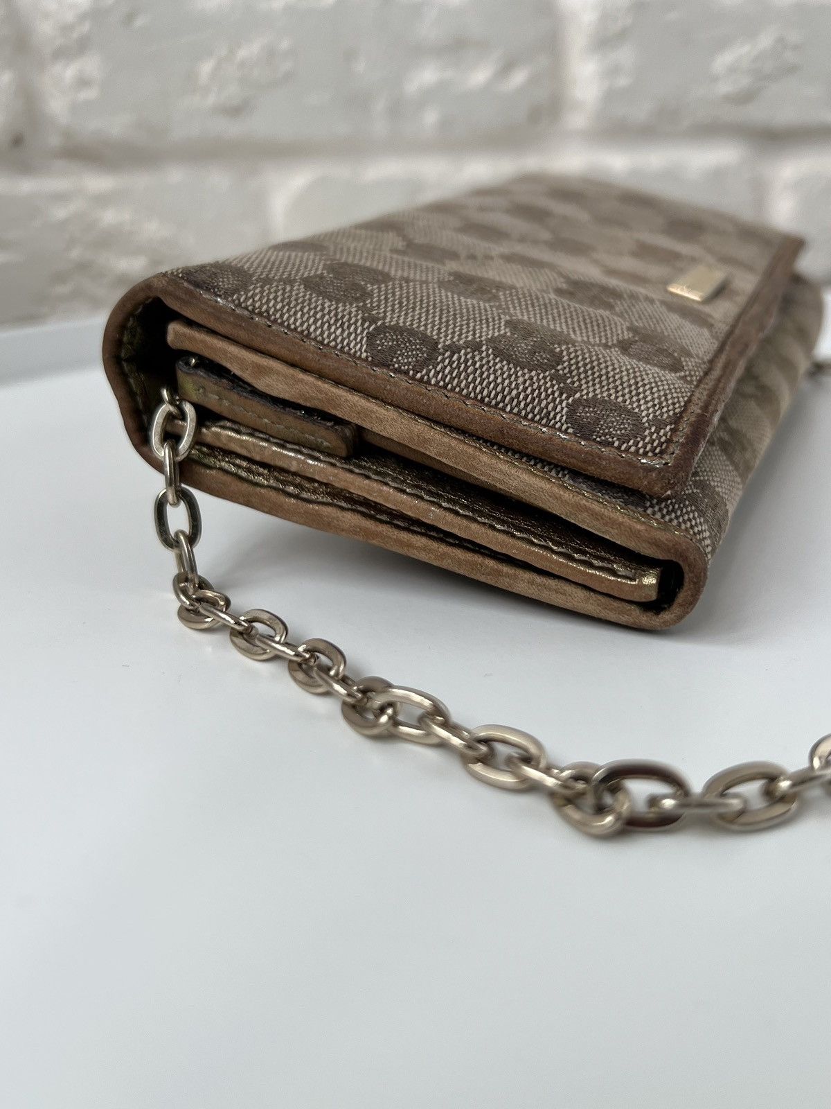 Gucci Gucci GG Monogram Vintage Canvas Clutch Chain Wallet Bag Size ONE SIZE - 11 Thumbnail