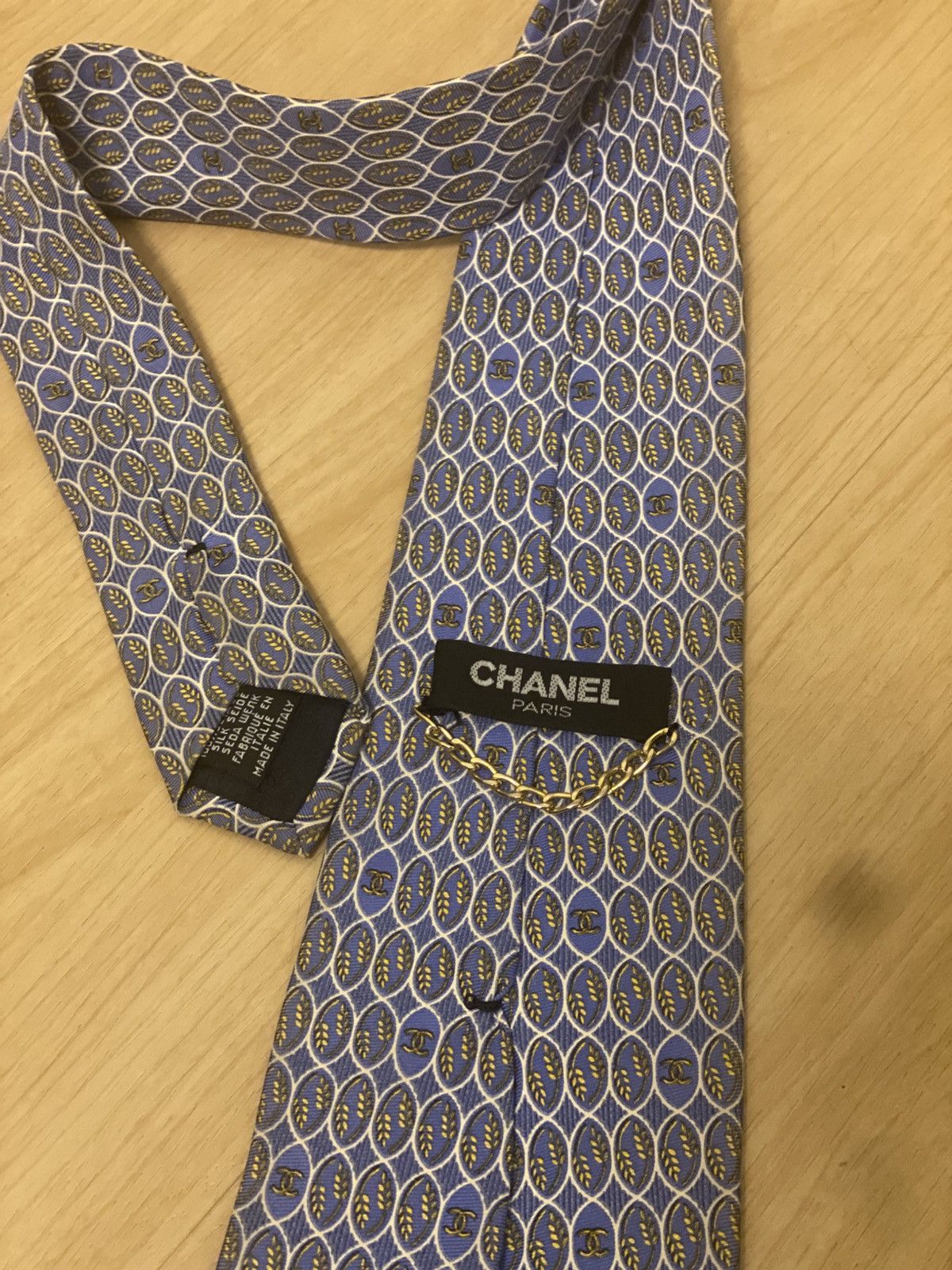 Chanel DROP!! Vintage Chanel Silk Tie Size ONE SIZE - 2 Thumbnail
