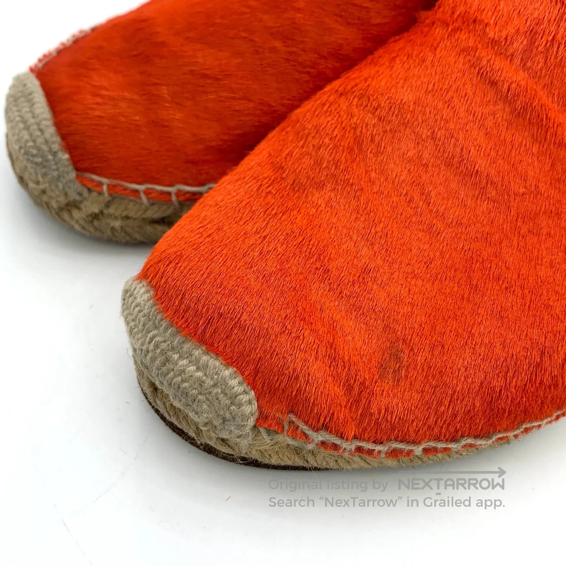 Other CELINE Orange Red Horsehair Casual Flat Slip-on Loafers Fi Size US 5.5 / IT 35.5 - 9 Thumbnail