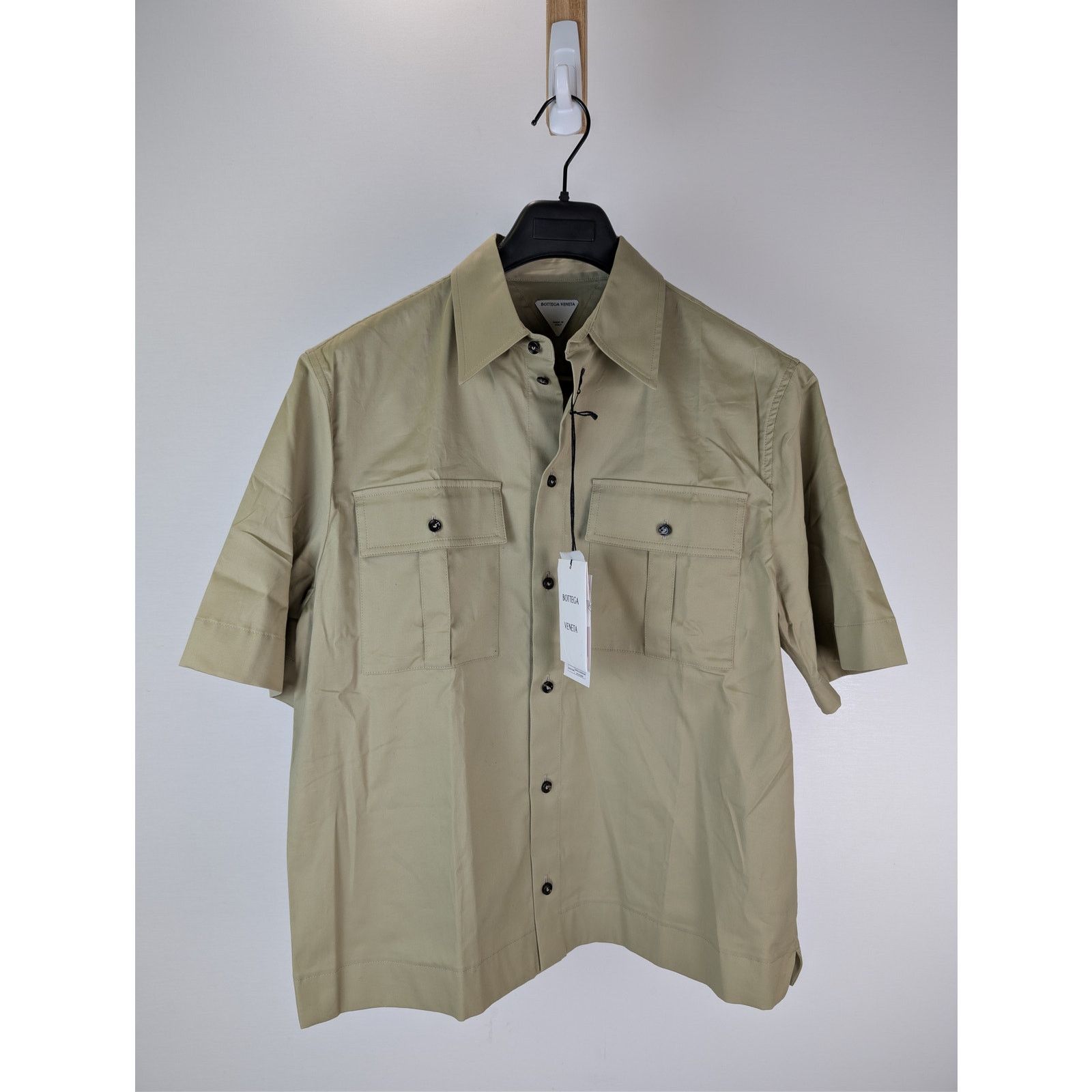 Bottega Veneta o1rshd1 Soft Organic Cotton Shirt in Travertine Size US S / EU 44-46 / 1 - 8 Thumbnail
