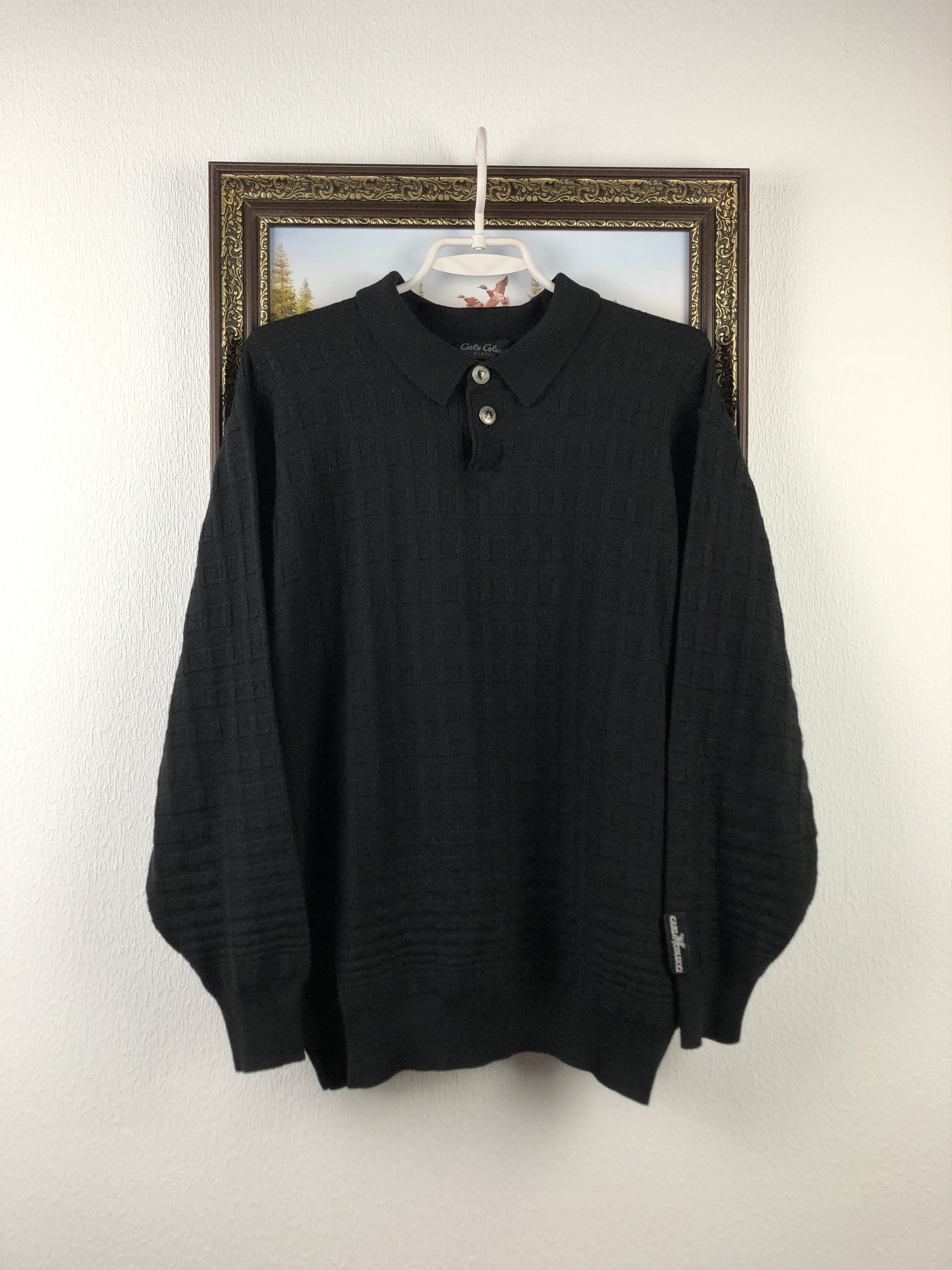 Carlo Colucci Vintage Carlo Colucci Sweater Jumper Pullover Black Mens Size US M / EU 48-50 / 2 - 1 Thumbnail