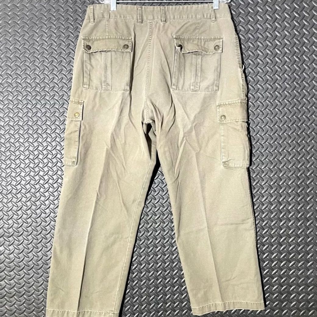 Vintage VINTAGE St Johns' Bay Khaki Cargo Pants Button Pocket Casual Wear Men's 40x30 Mens Cargo Pants Brown 40x30 Size US 40 / EU 56 - 2 Thumbnail