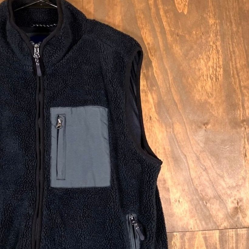 Aeropostale AeroPostale Mens Jacket Black Gray Fleece Outdoor Vest Zip Pockets XL Size US XL / EU 56 / 4 - 5 Thumbnail