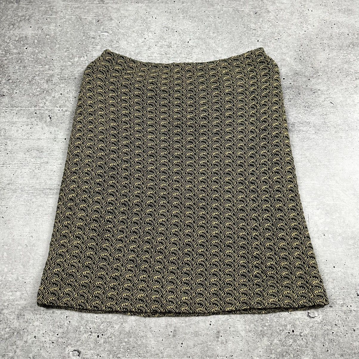 Missoni Vintage Missoni Sport Mini Skirt Zigzag Design Wool Gold Size 28" / US 6 / IT 42 - 1 Thumbnail