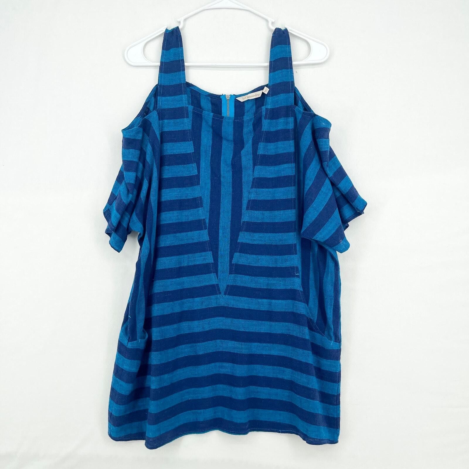 Other Soft Surroundings Cold Shoulder Stripe Tunic Blouse Medium Size M / US 6-8 / IT 42-44 - 1 Thumbnail