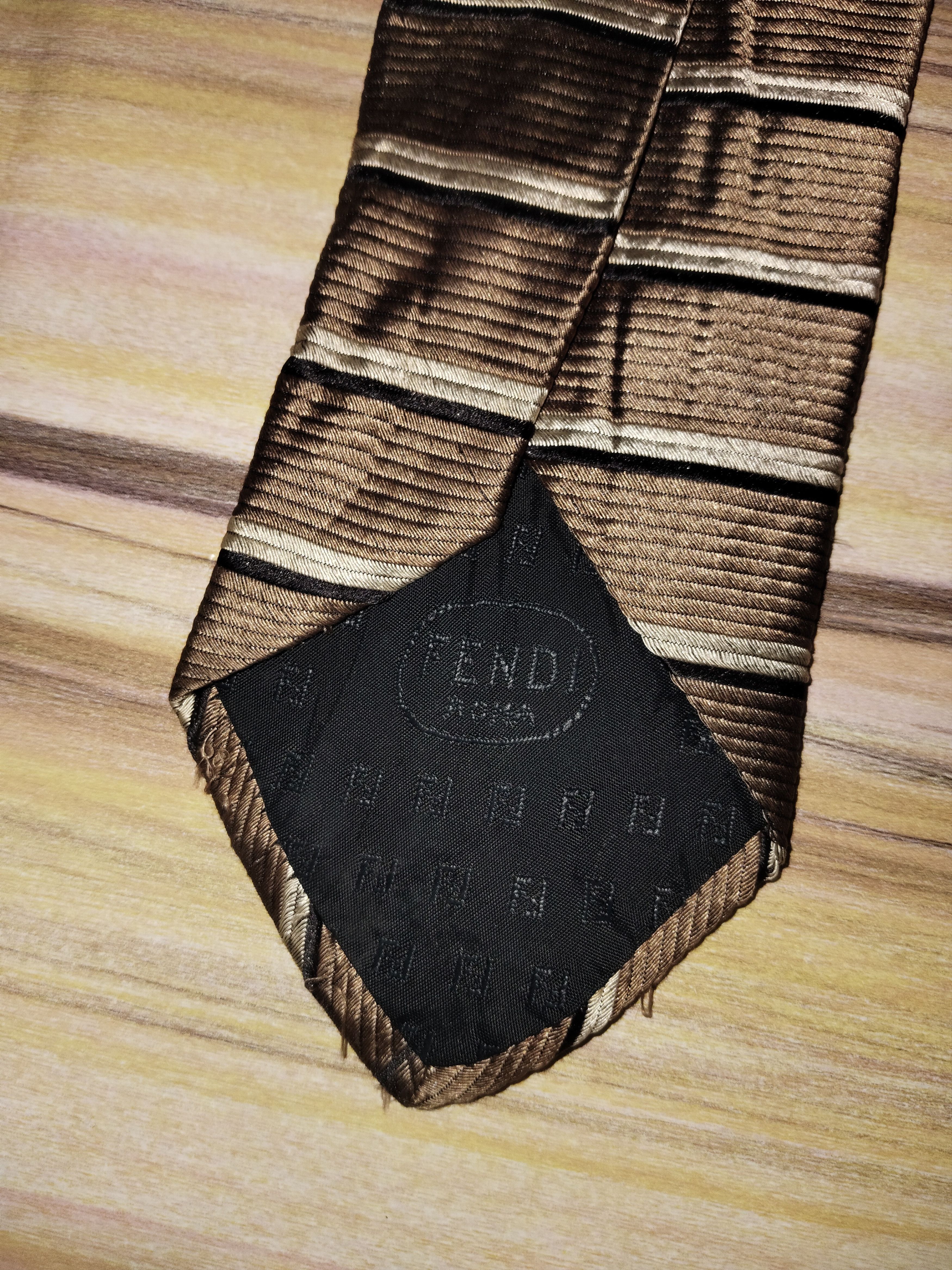 Fendi FENDI Stripe Necktie Size ONE SIZE - 3 Thumbnail